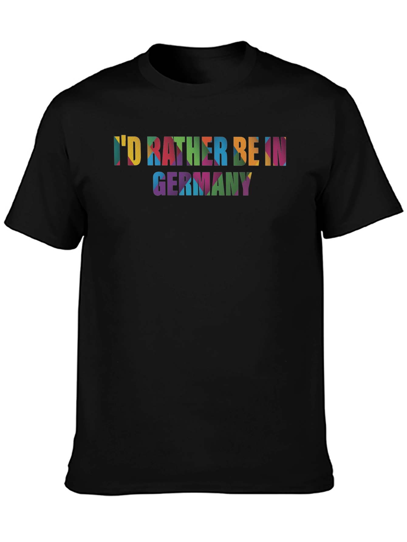 Black Germany Graphic Tee - I'd Rather Be In Germany T-Shirt view 3