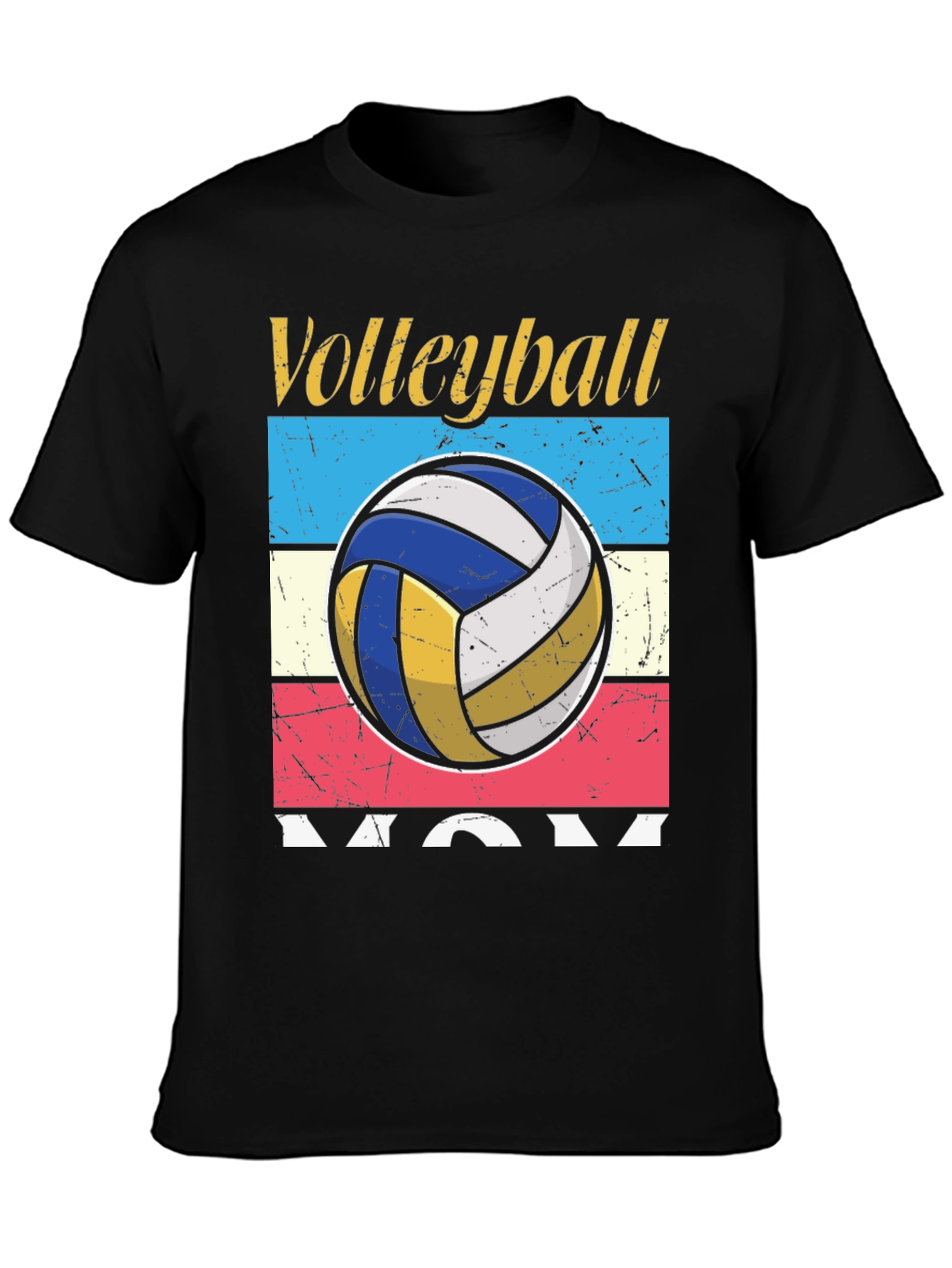 Black Volleyball Mom Graphic Tee view 3