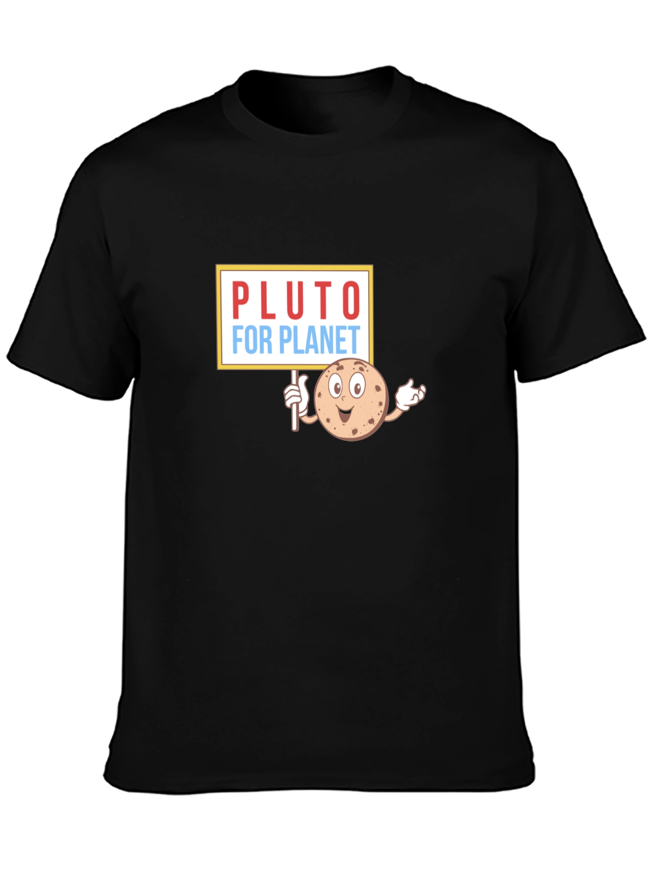Black Pluto for Planet Graphic T-Shirt view 3