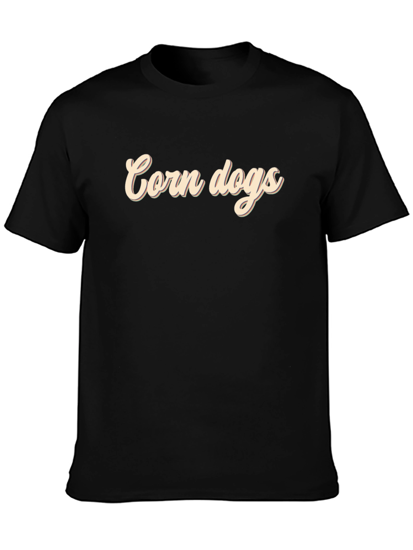 Black Corn Dogs Graphic Tee - Soft Cotton Blend T-Shirt view 3