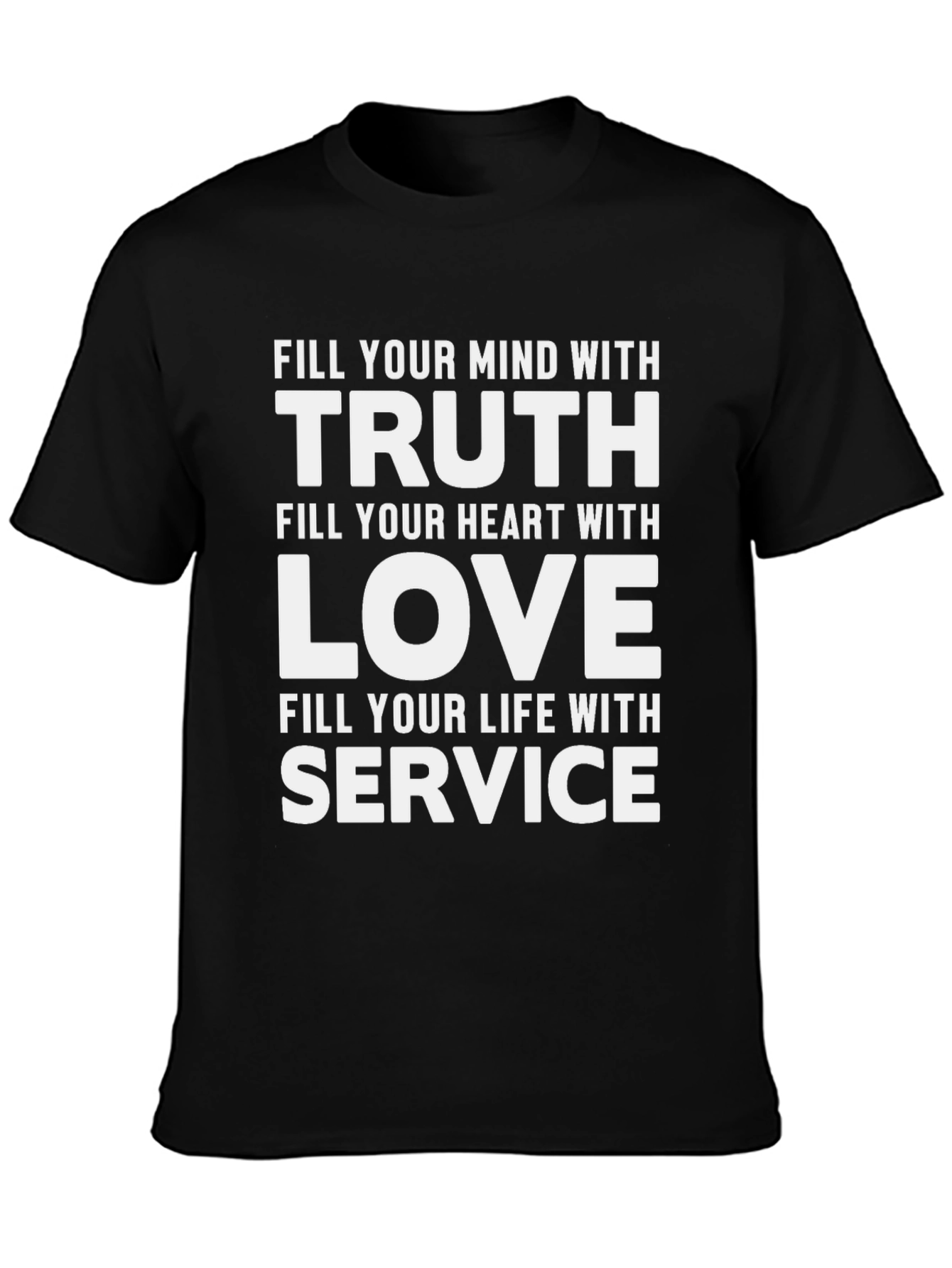 Black Mind, Heart, Life T-Shirt - Truth, Love, Service view 3