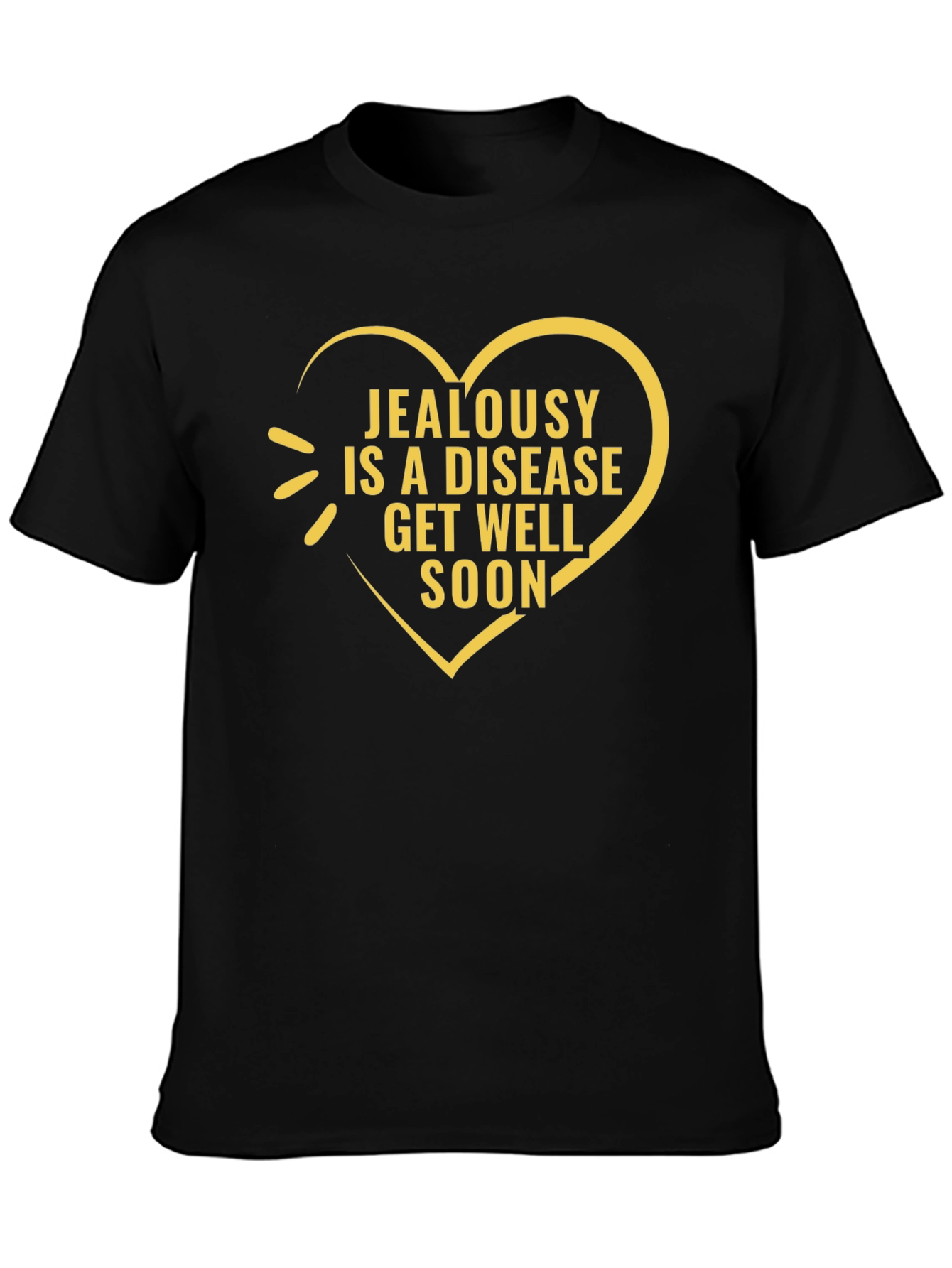Jealousy Is a Disease Black Graphic T-Shirt - 3