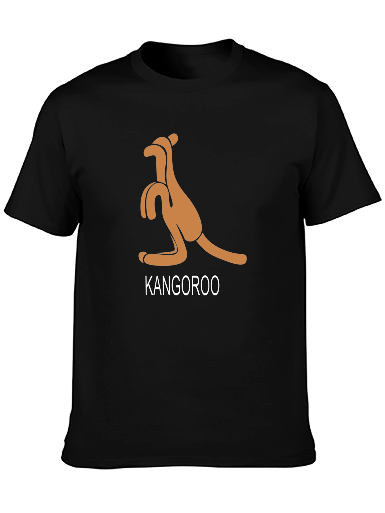 Black Kangaroo Graphic Print T-Shirt - Black view 3