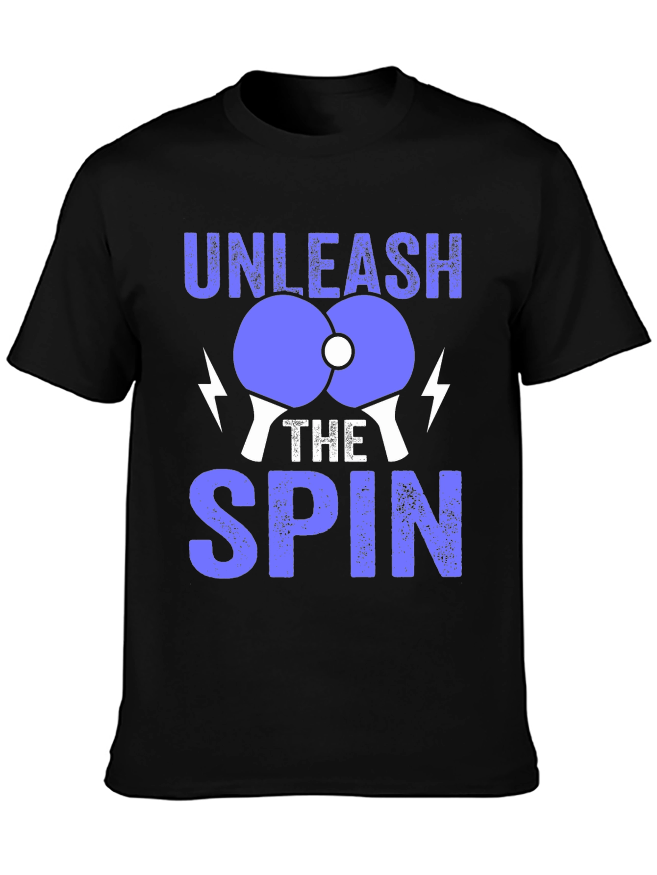 Black Unleash The Spin Table Tennis T-Shirt view 3