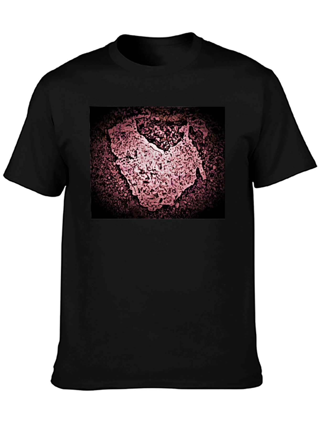 Black Abstract Graphic Print Black T-Shirt view 3