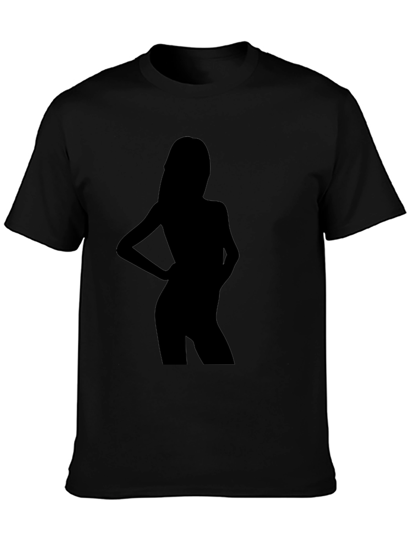 Black Silhouette Graphic Tee - Trendy Black T-Shirt view 3