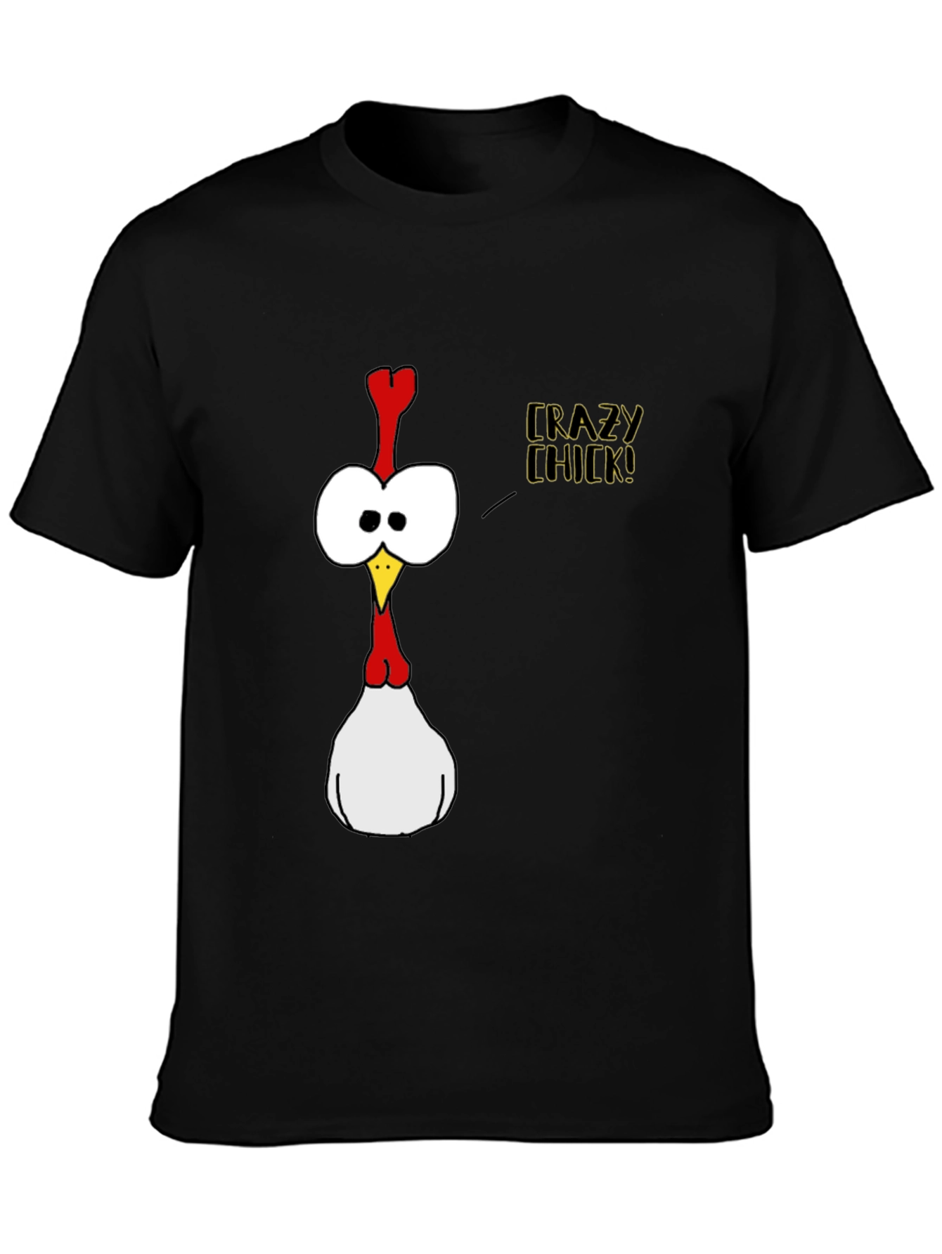 Black Crazy Chick Graphic Tee view 3