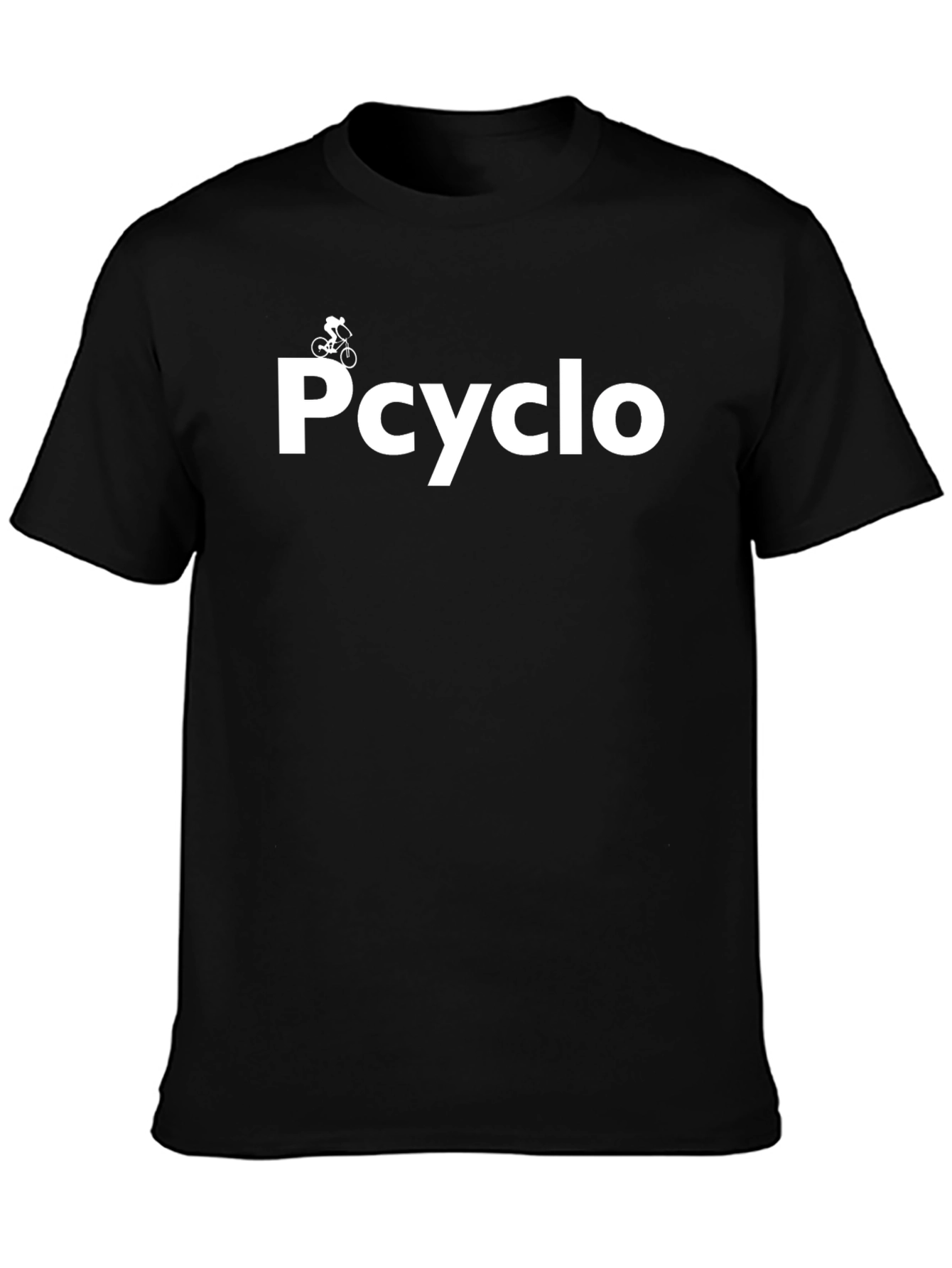 Black Pcyclo Graphic Tee - Cycling Enthusiast T-Shirt view 3
