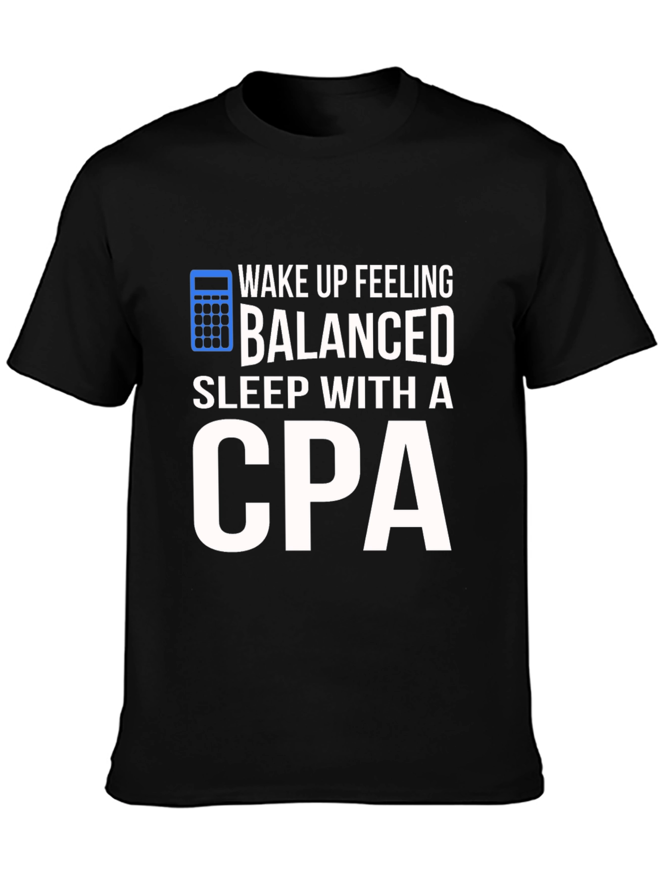Black Balanced CPA T-Shirt: Funny Accountant Gift view 3