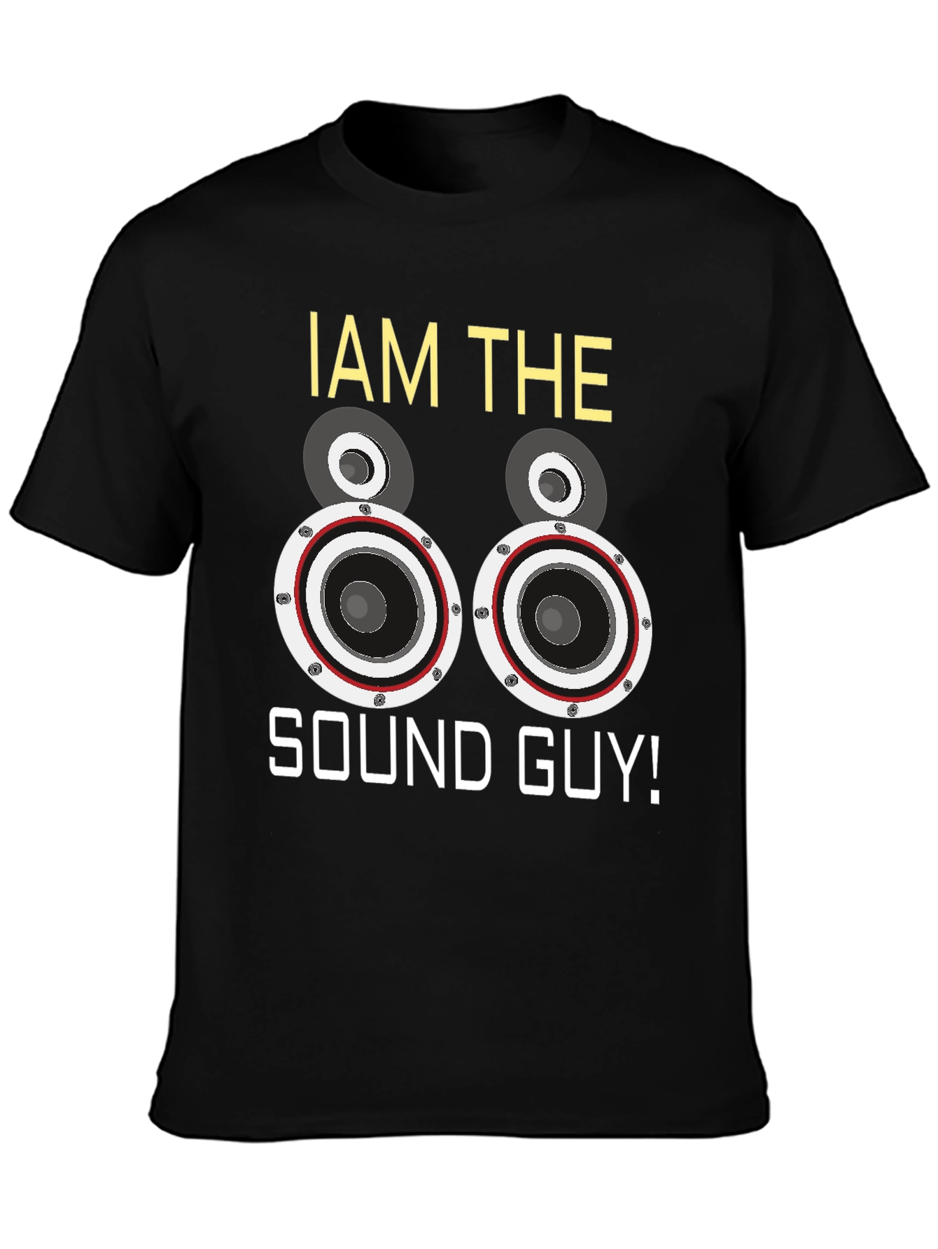 Black I am the Sound Guy T-Shirt Music Lover DJ Graphic Tee view 3