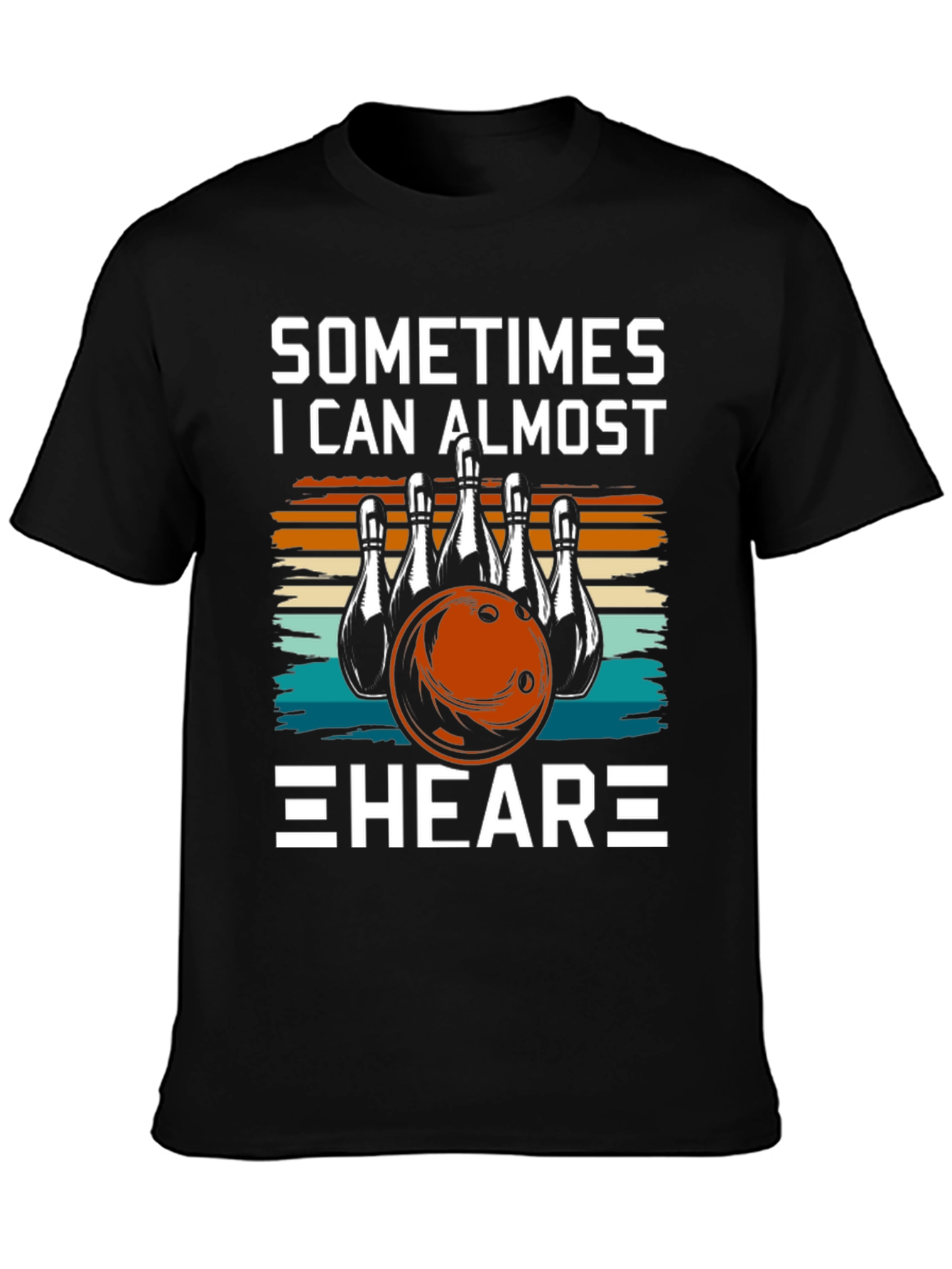 Black Bowling T-Shirt - Sometimes I Can Almost HEAR It! view 3