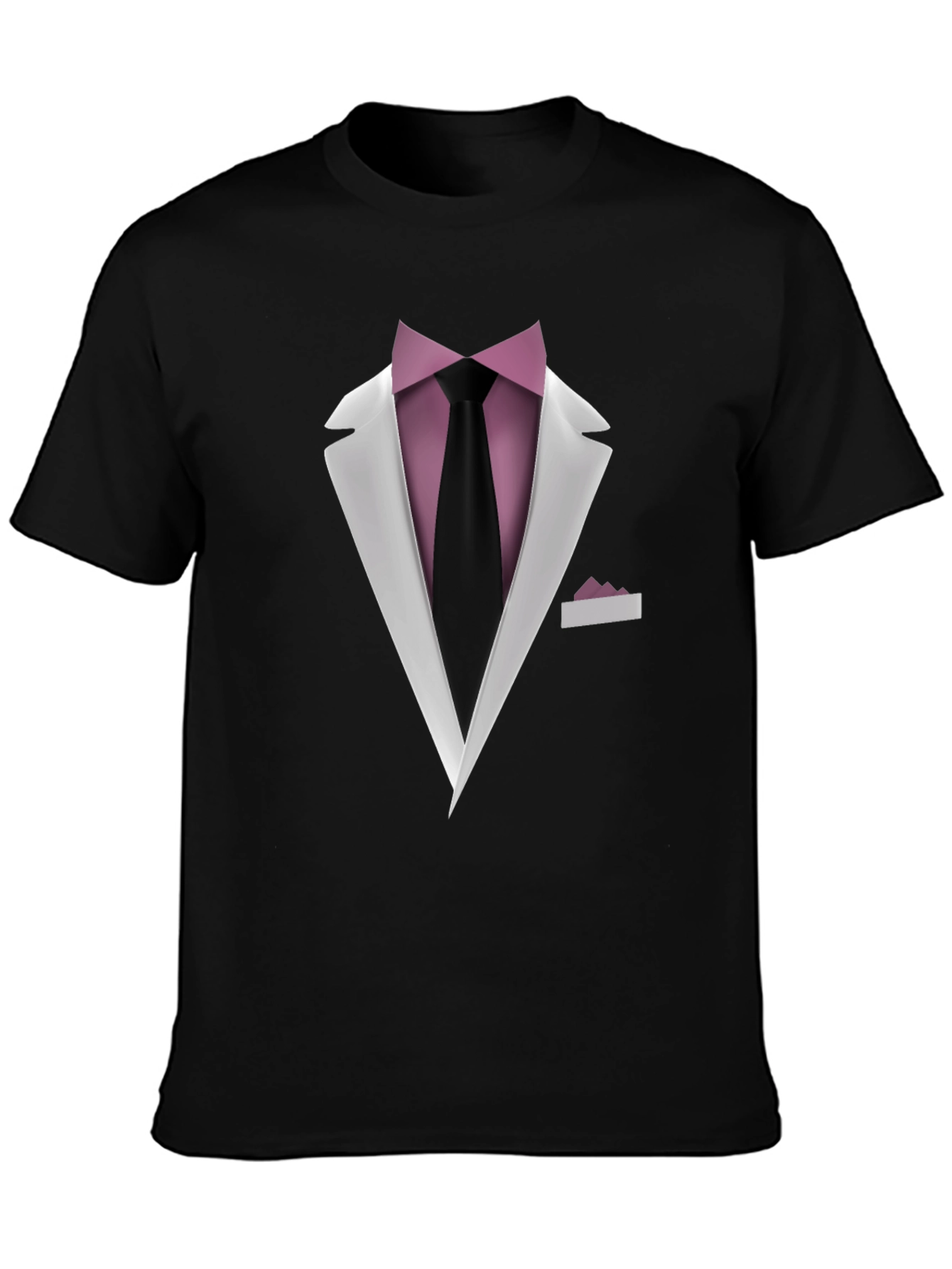 Black Tuxedo T-Shirt - Formal Wear Illusion Tee view 3