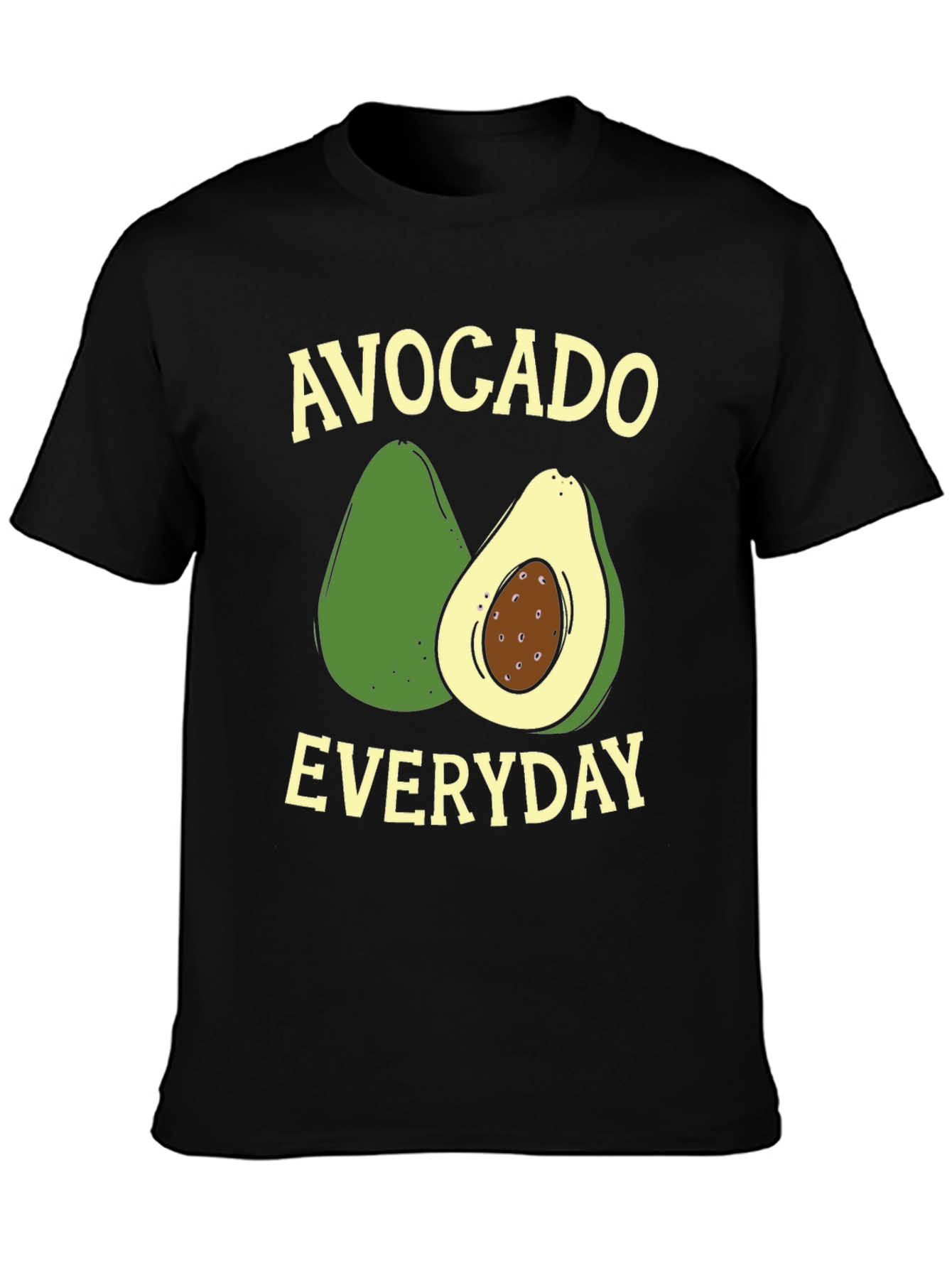 Black Avocado Everyday Graphic T-Shirt - Trendy Comfort Wear view 3
