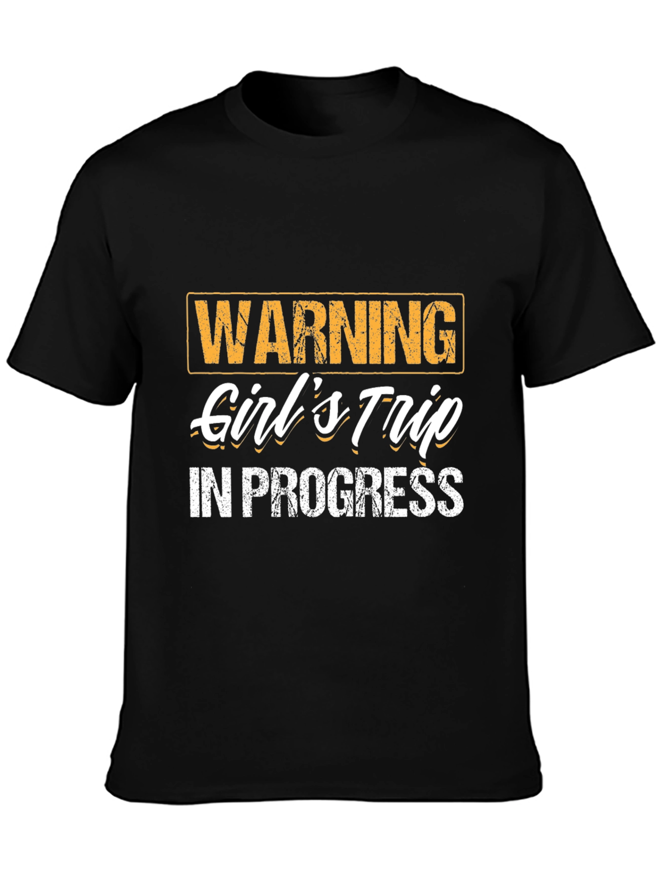 Black Girl's Trip in Progress T-Shirt - Funny Vacation Tee view 3