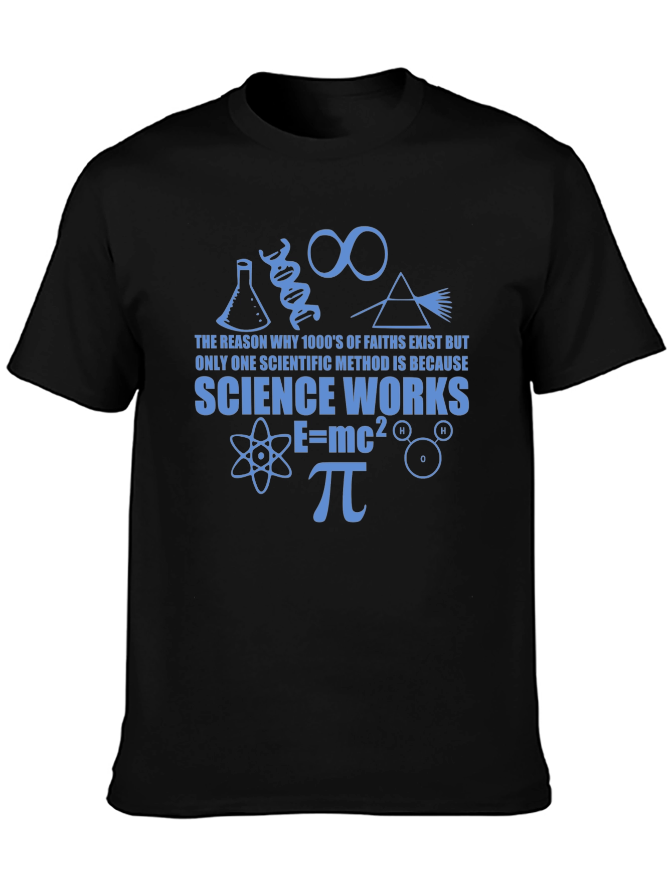 Black Science Works T-Shirt - Mens Black Graphic Tee view 3