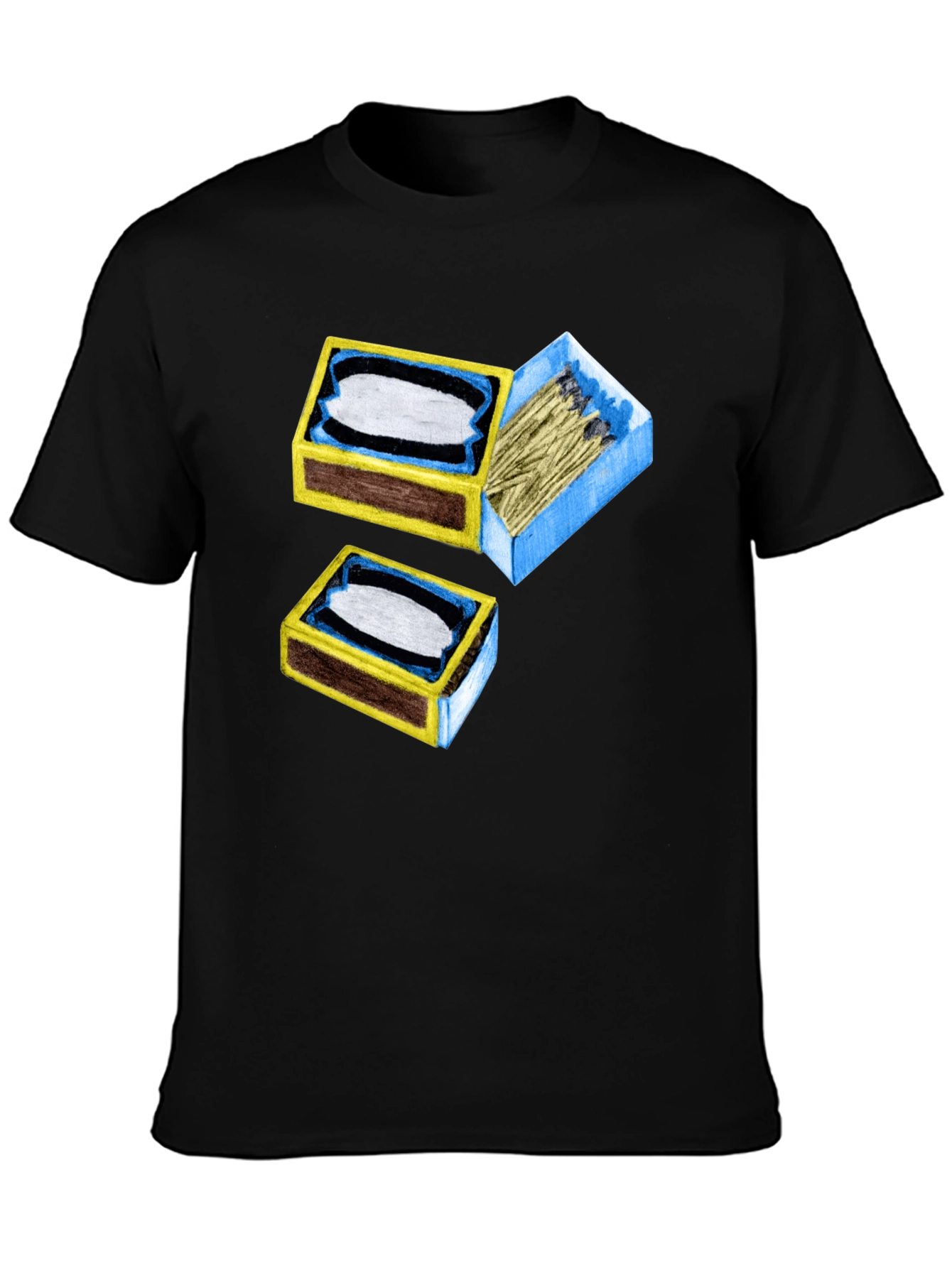 Black Matchbox Graphic Tee - Unique Design view 3