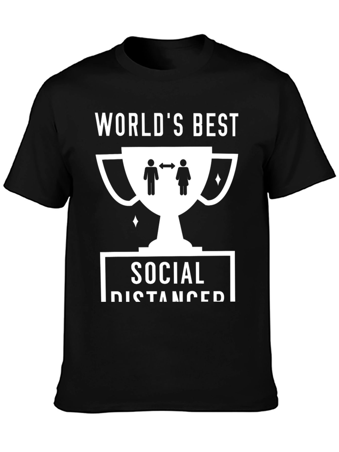 Black World's Best Social Distancer T-Shirt view 3