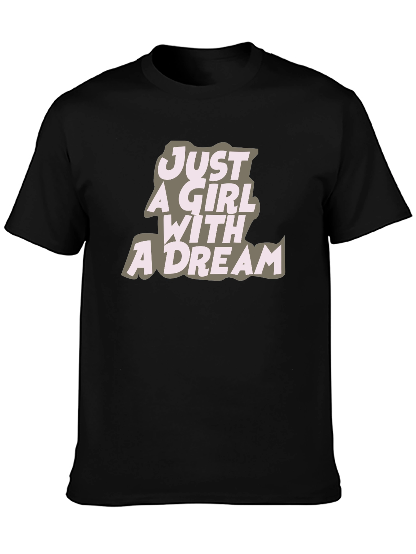 Black Just A Girl With A Dream Black Graphic Tee view 3