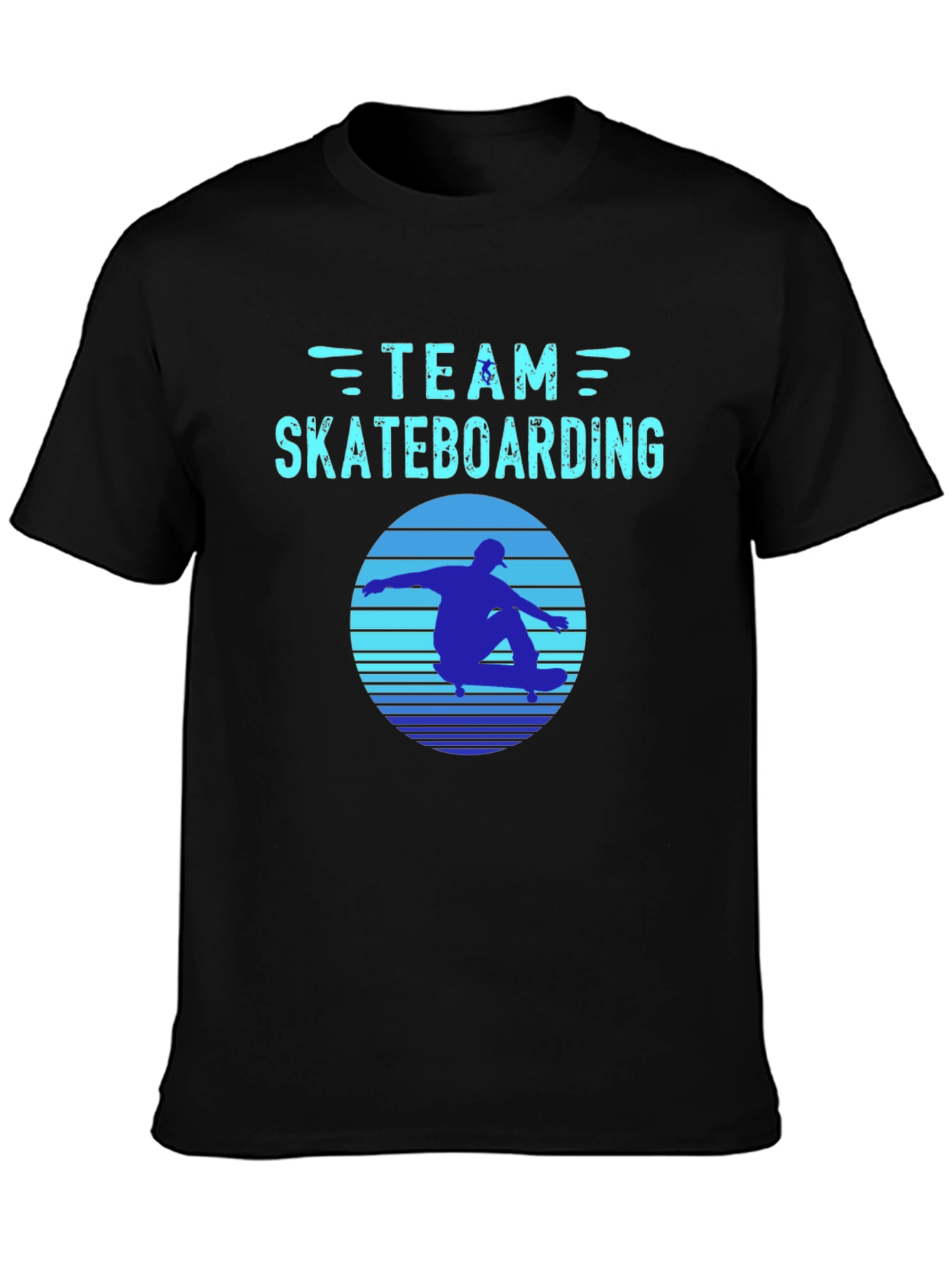 Black Team Skateboarding Graphic Tee - Black view 3