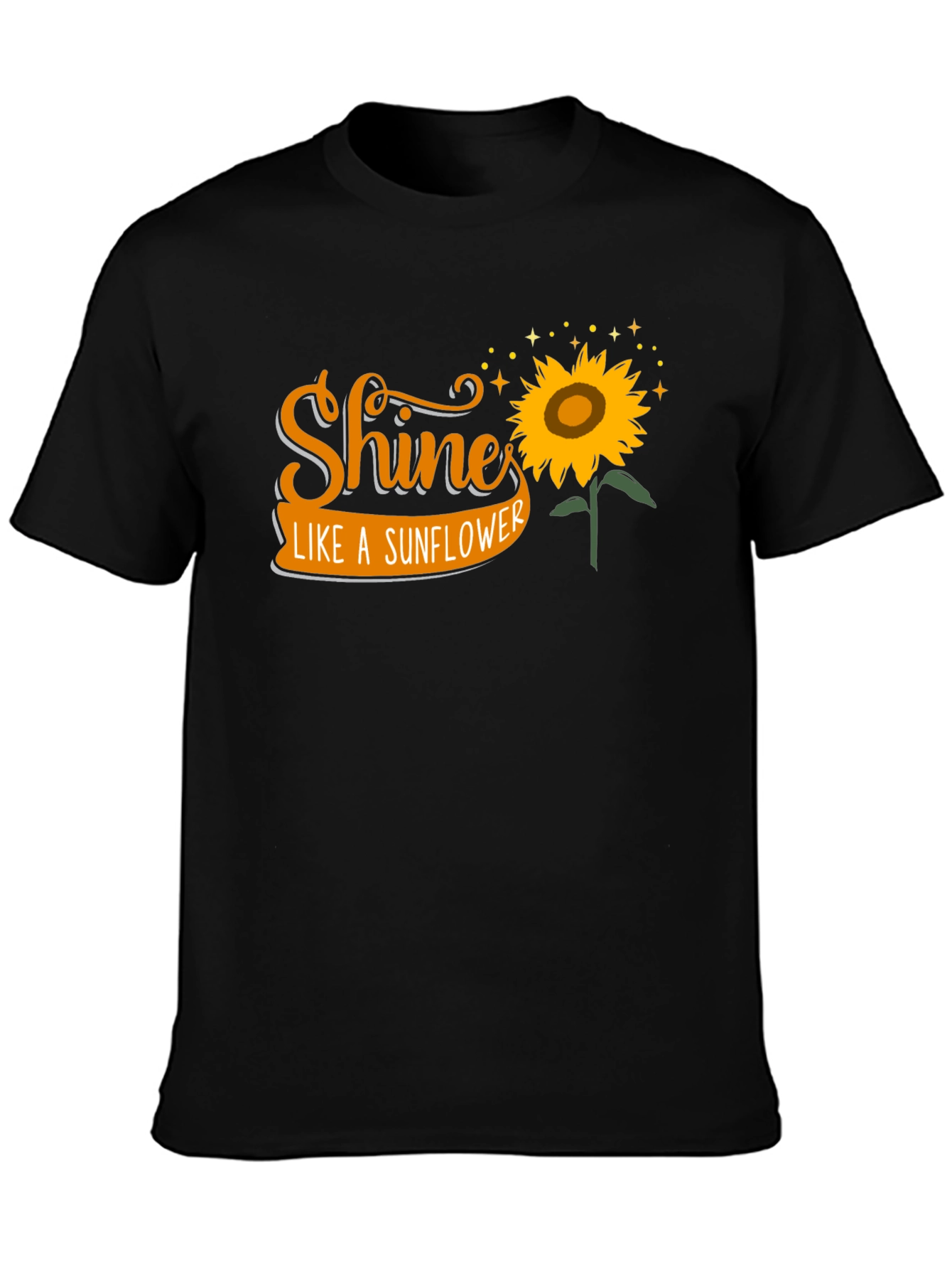 Black Shine Like A Sunflower Graphic Tee view 3