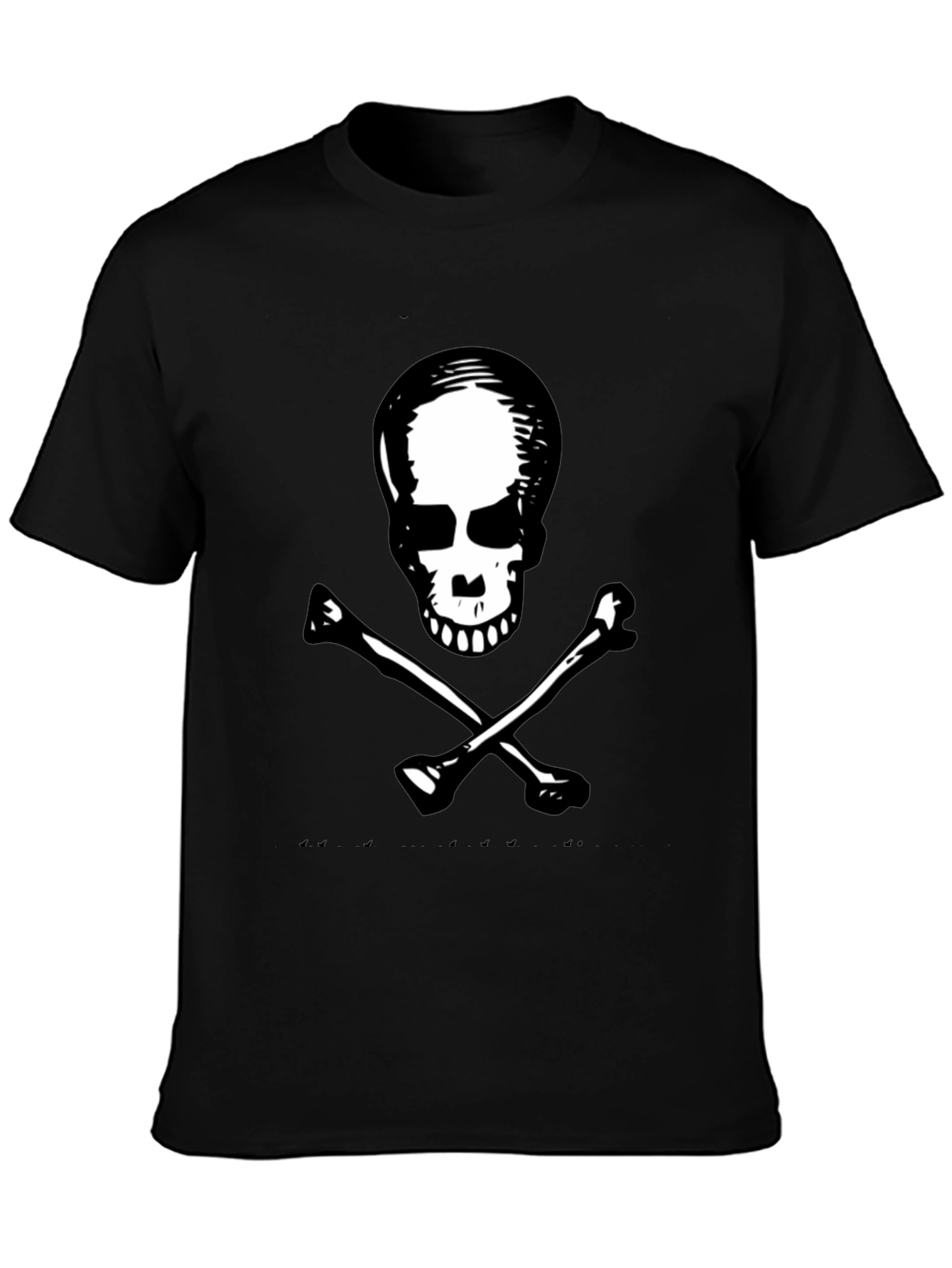 Black Skull & Crossbones Graphic Tee - Black view 3