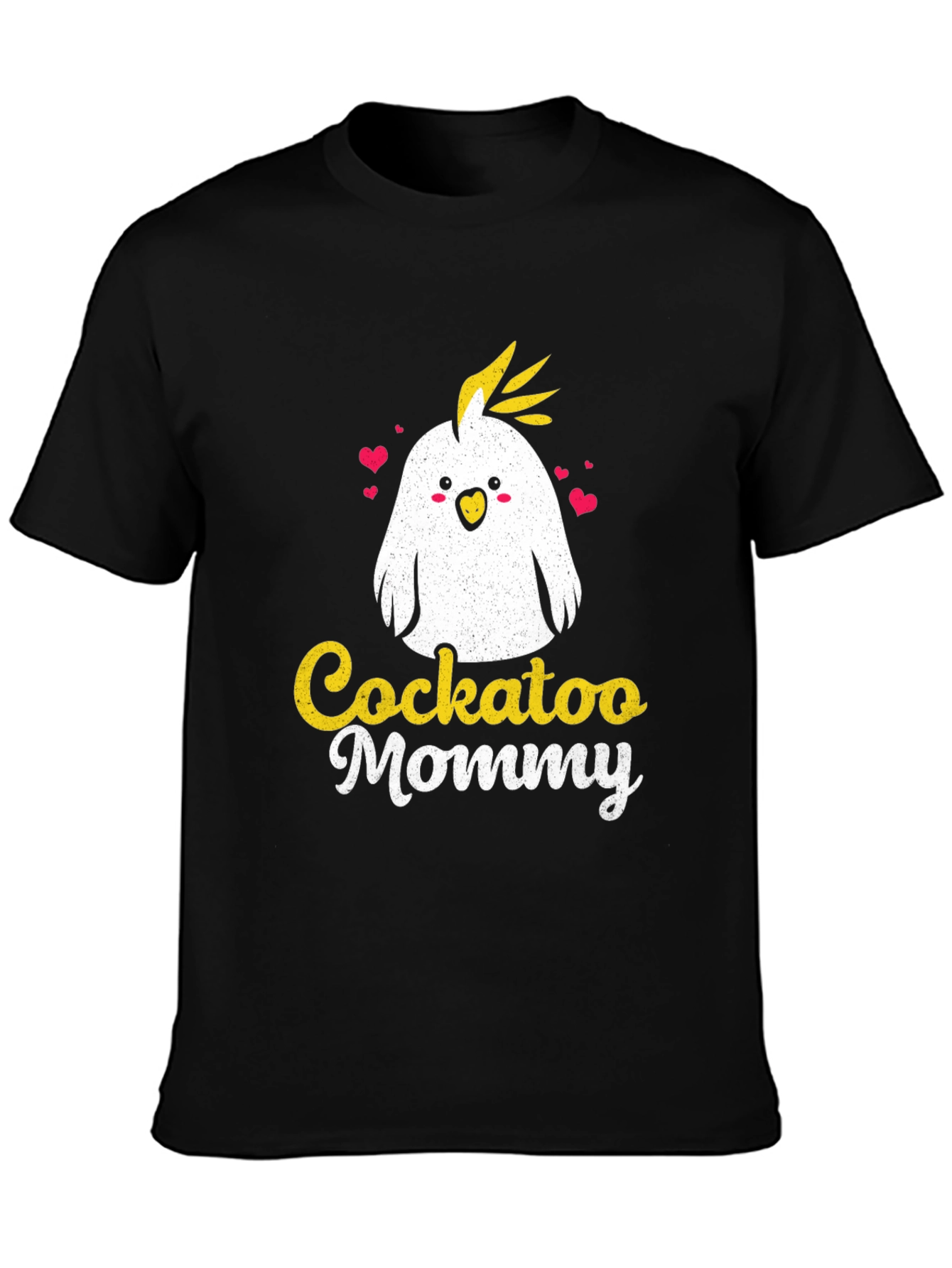 Black Cockatoo Mommy Graphic Tee - Cute Bird Lover Shirt view 3