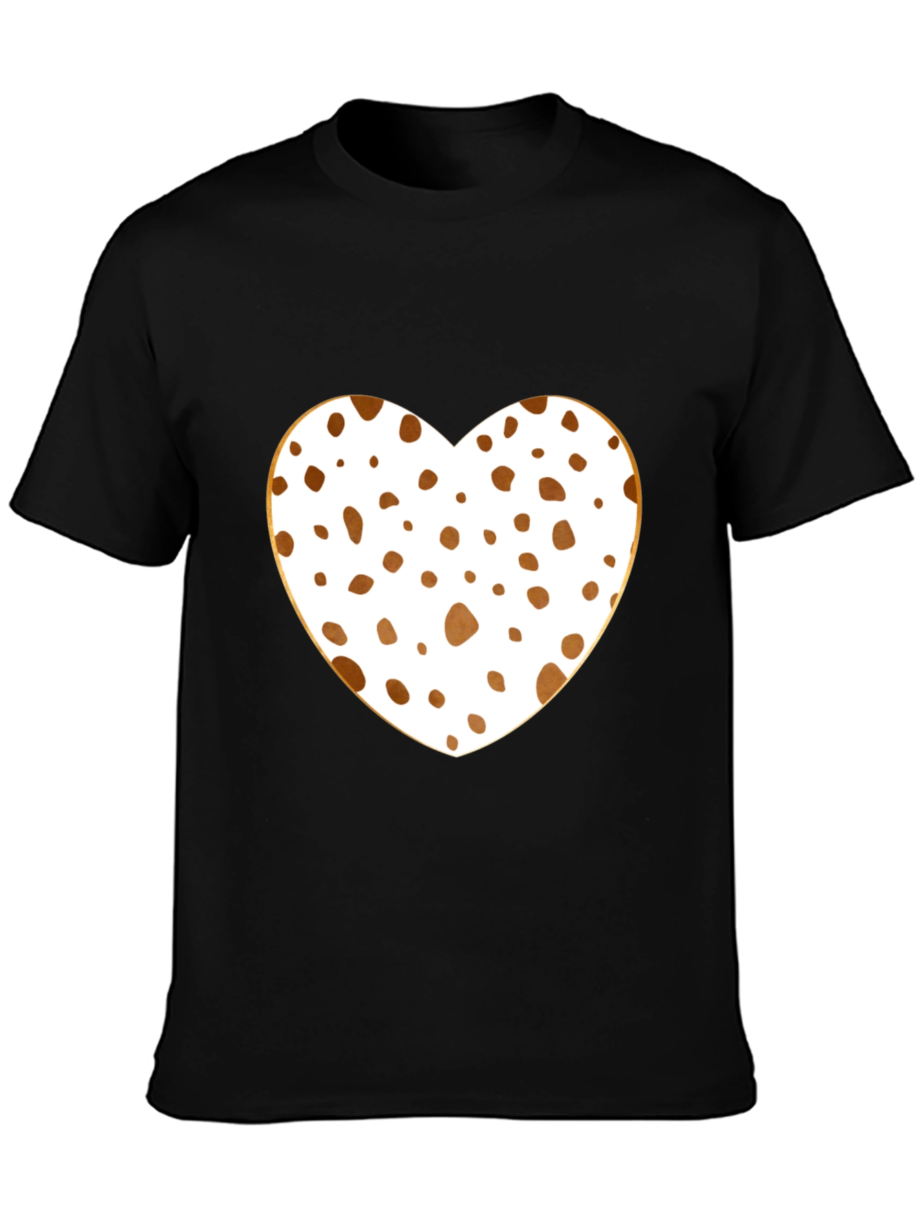 Black Spotted Heart T-Shirt - Black view 3