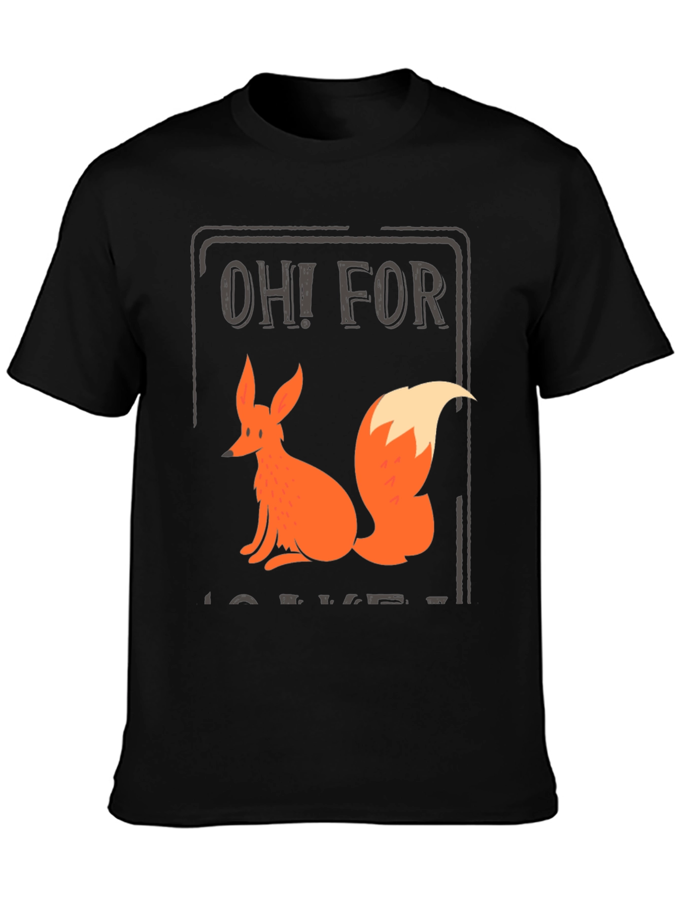 Black Oh! For Fox Sake Graphic Tee view 3