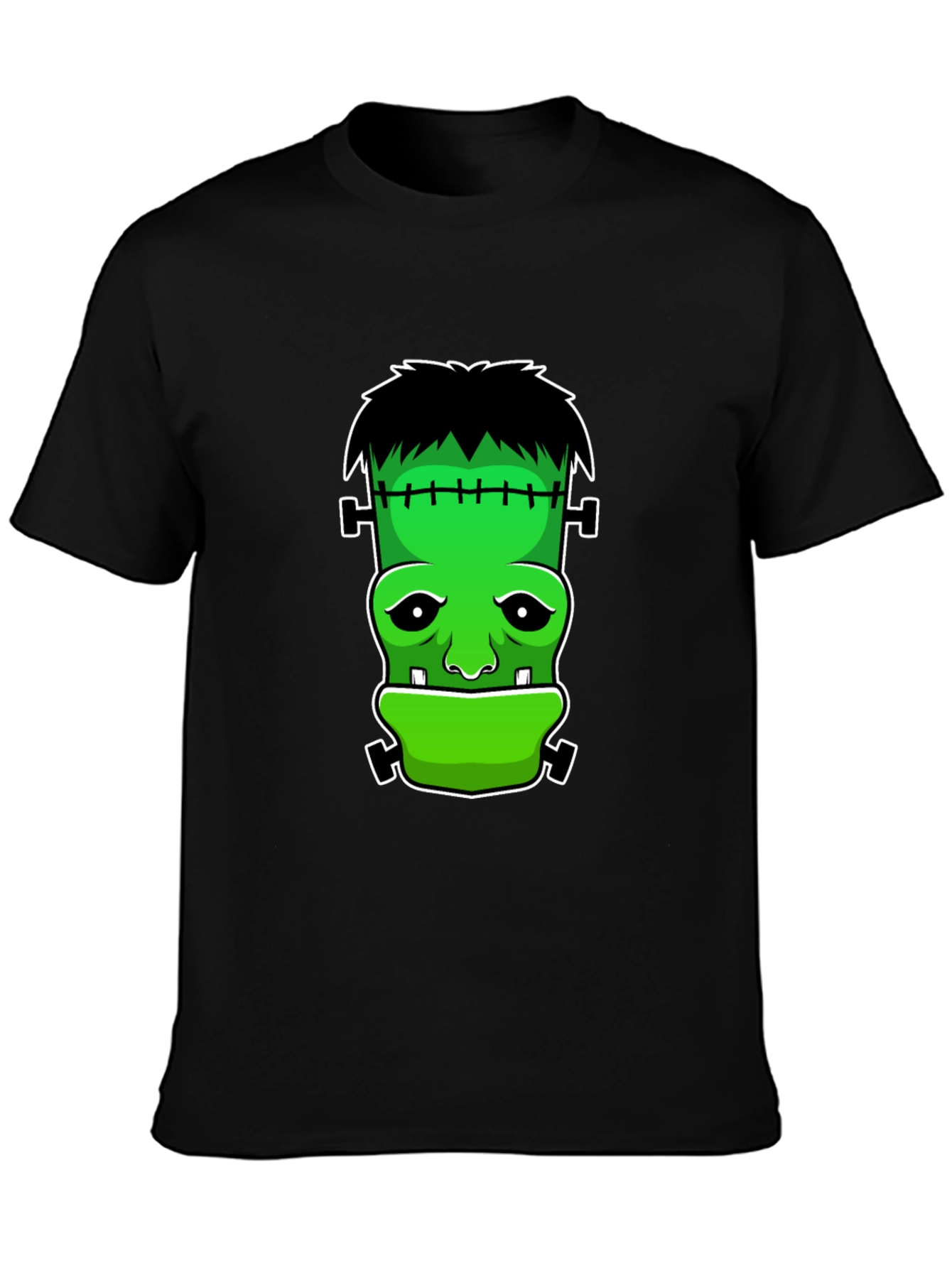 Black Frankenstein Graphic T-Shirt - Halloween Tee view 3