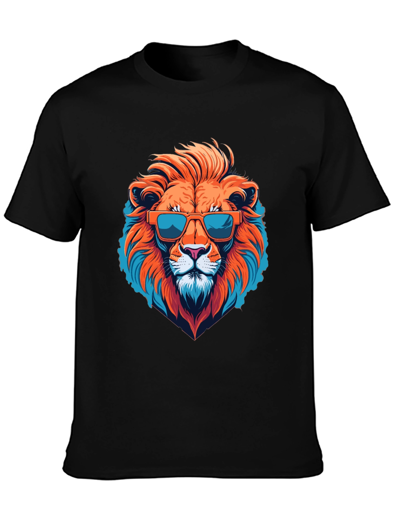 Black Cool Lion Graphic Tee - Black T-Shirt view 3
