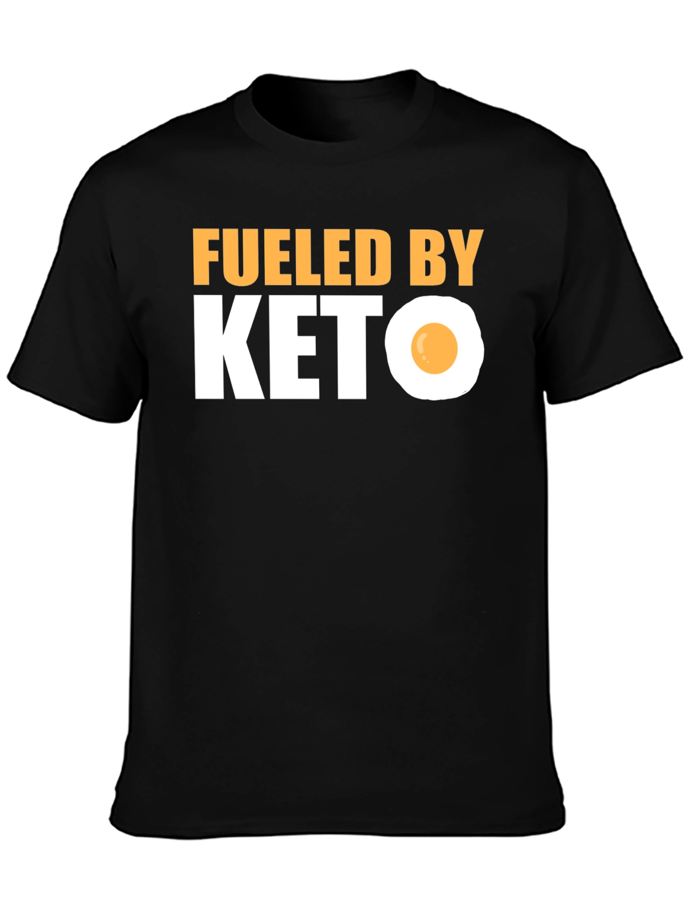 Black Fueled By Keto T-Shirt Funny Diet Tee view 3