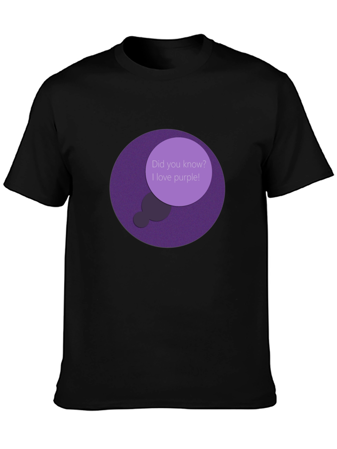 Black Purple Lover T-Shirt - Did You Know? view 3