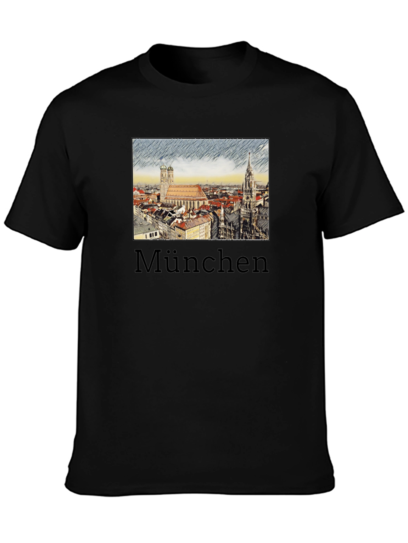 Munich Cityscape Graphic Tee - Urban Style - 3
