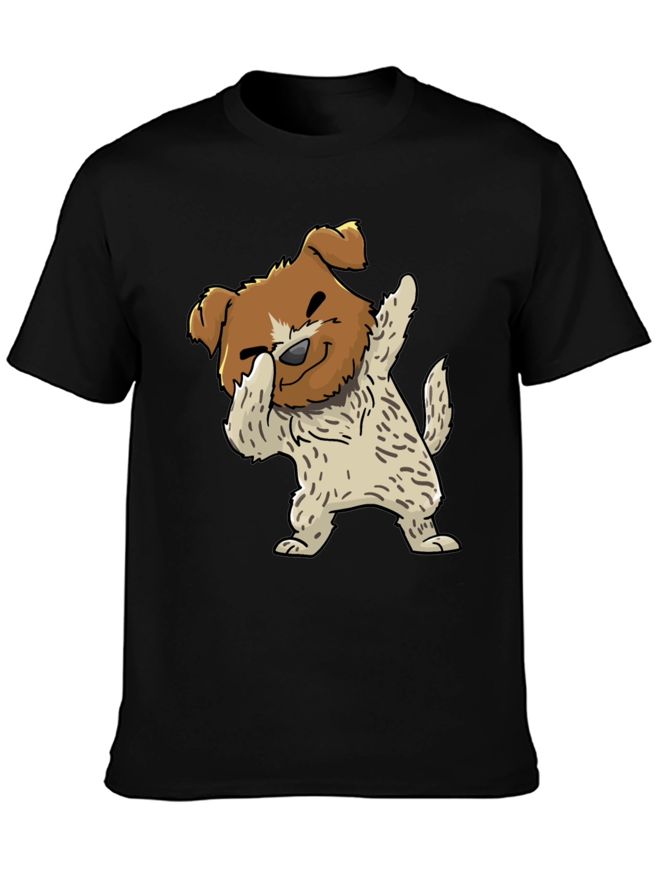 Black Dog Dabbing Graphic Tee - Black Cotton Blend view 3