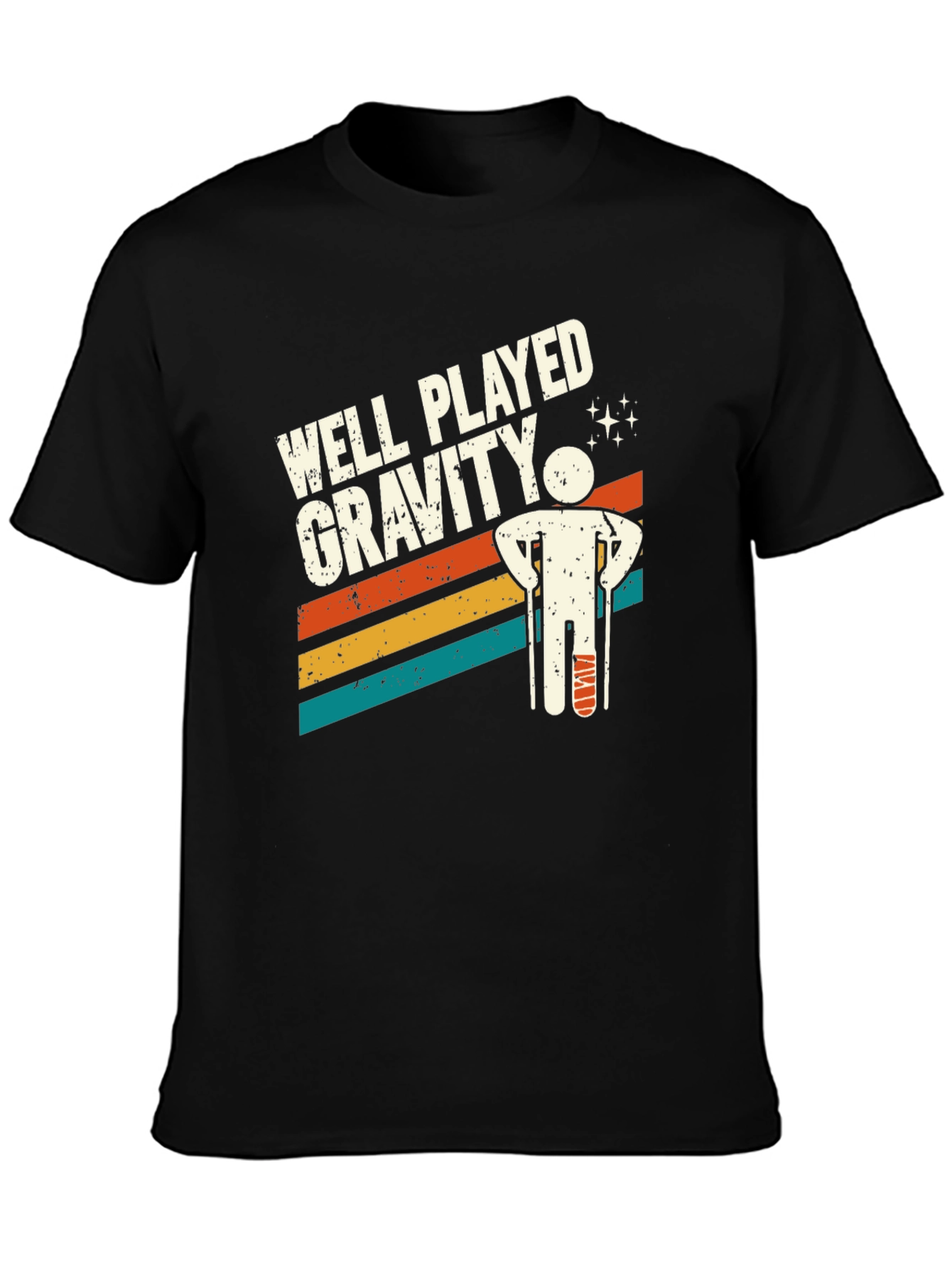 Black Well Played Gravity T-Shirt view 3