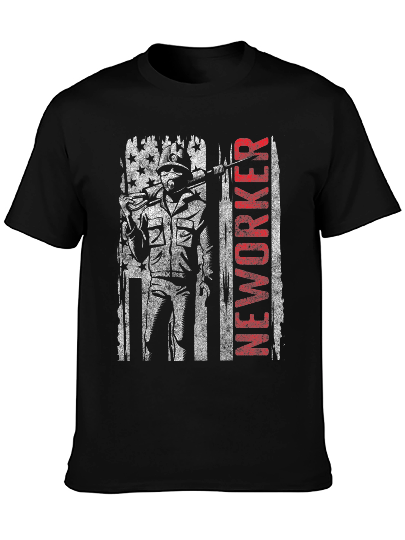 Black NEWORKER Patriotic T-Shirt view 3