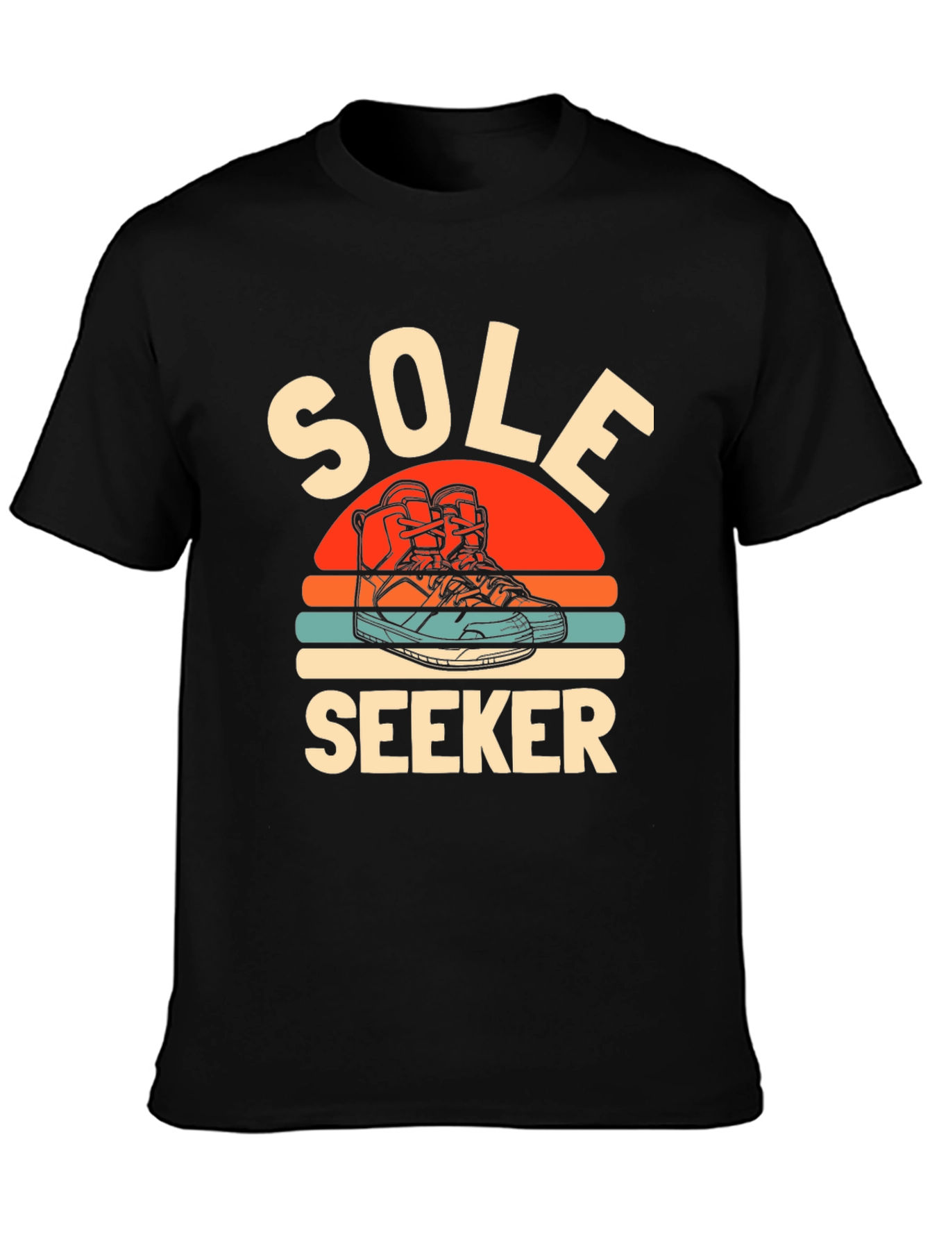 Black Sole Seeker Graphic Tee - Black Cotton Blend view 3