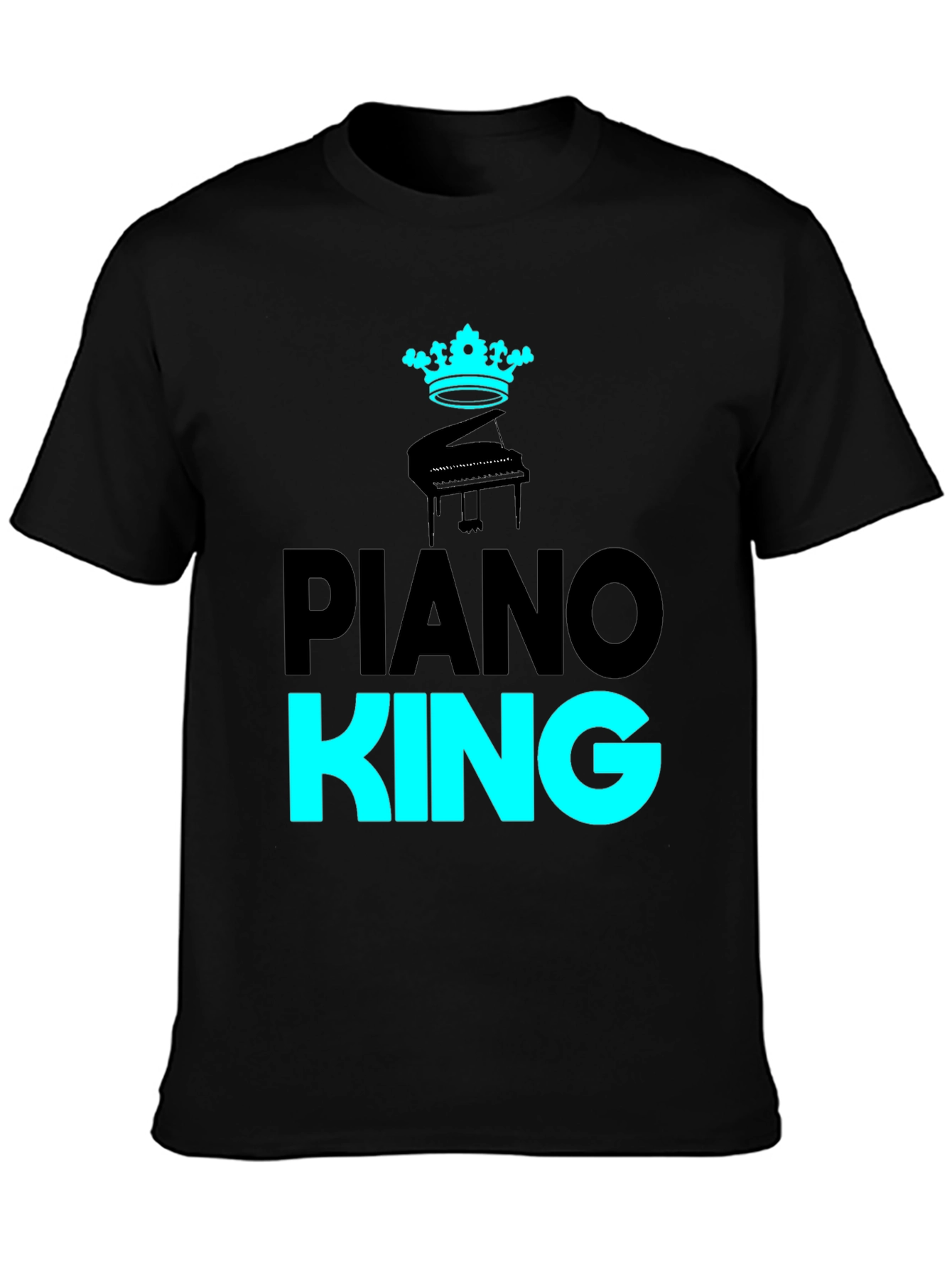 Black Piano King Black Graphic Tee view 3