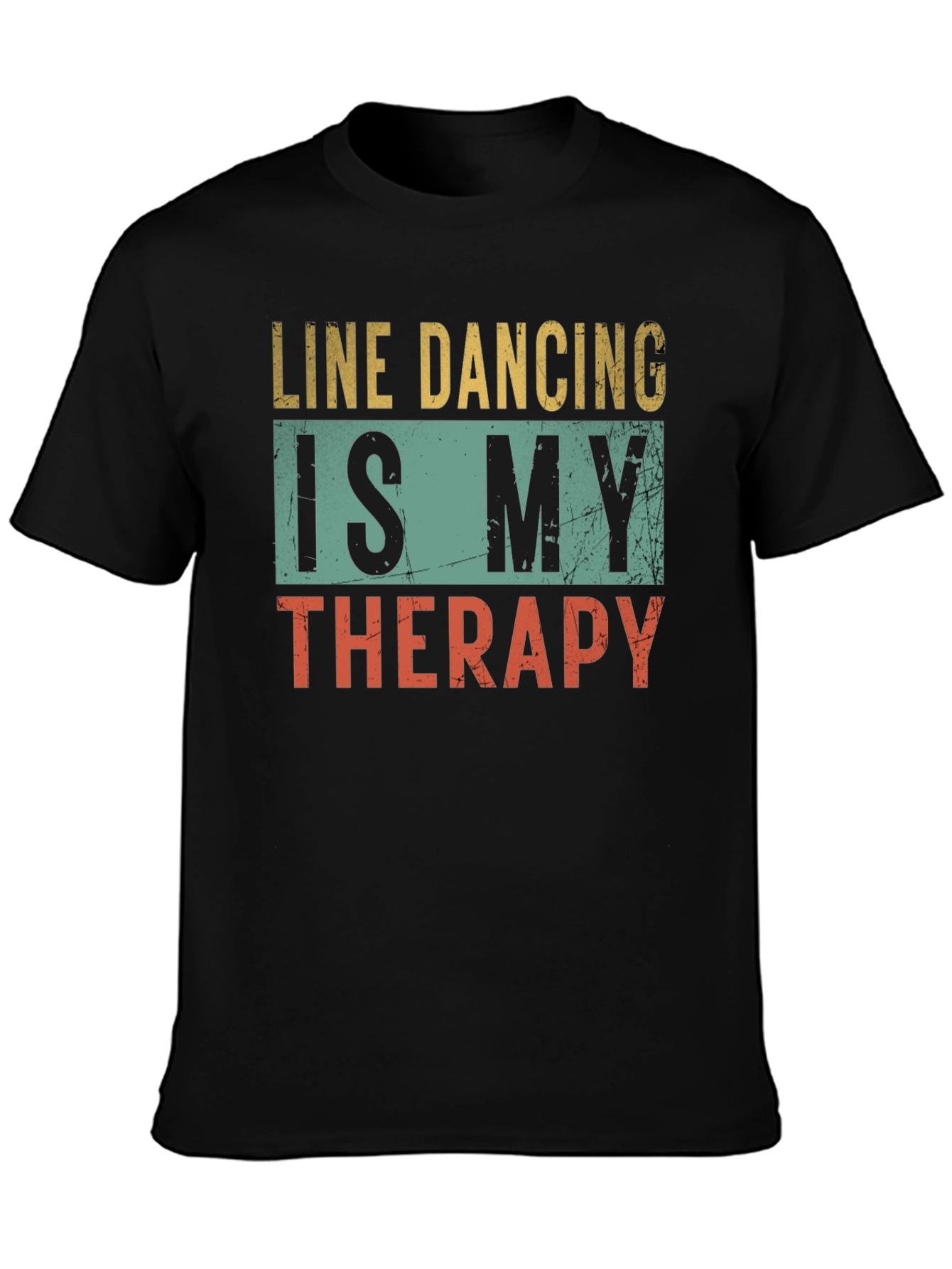 Black Line Dancing Therapy T-Shirt - Unique Design view 3