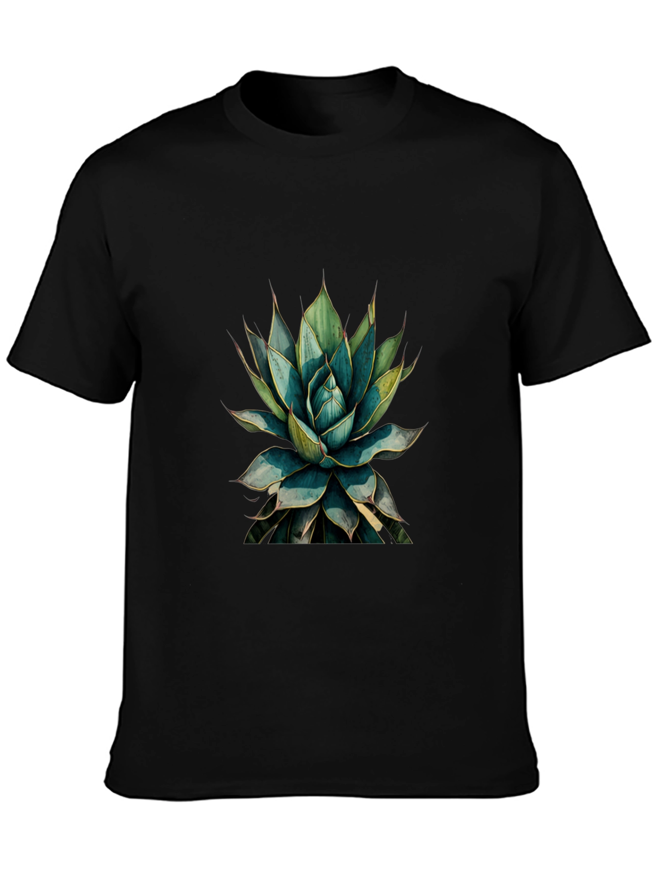 Black Botanical Graphic Tee - Desert Bloom Shirt view 3