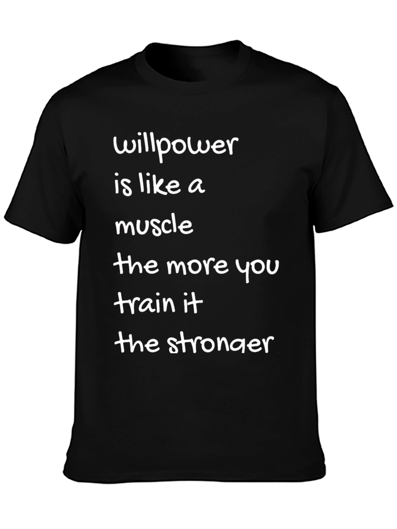 Black Willpower Muscle Black T-Shirt view 3