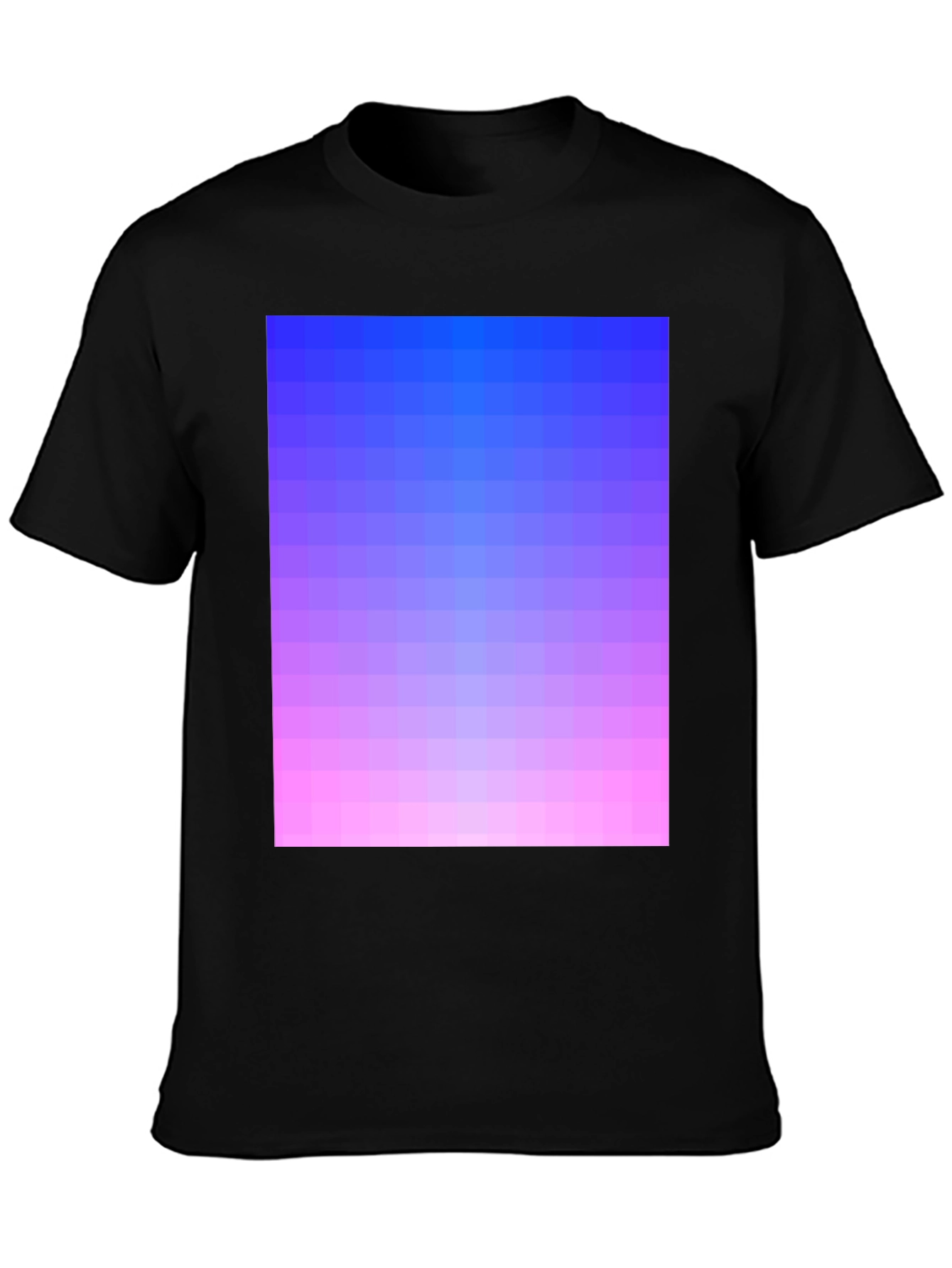 Black Gradient Pixel Art T-Shirt - Stylish Casual Wear view 3