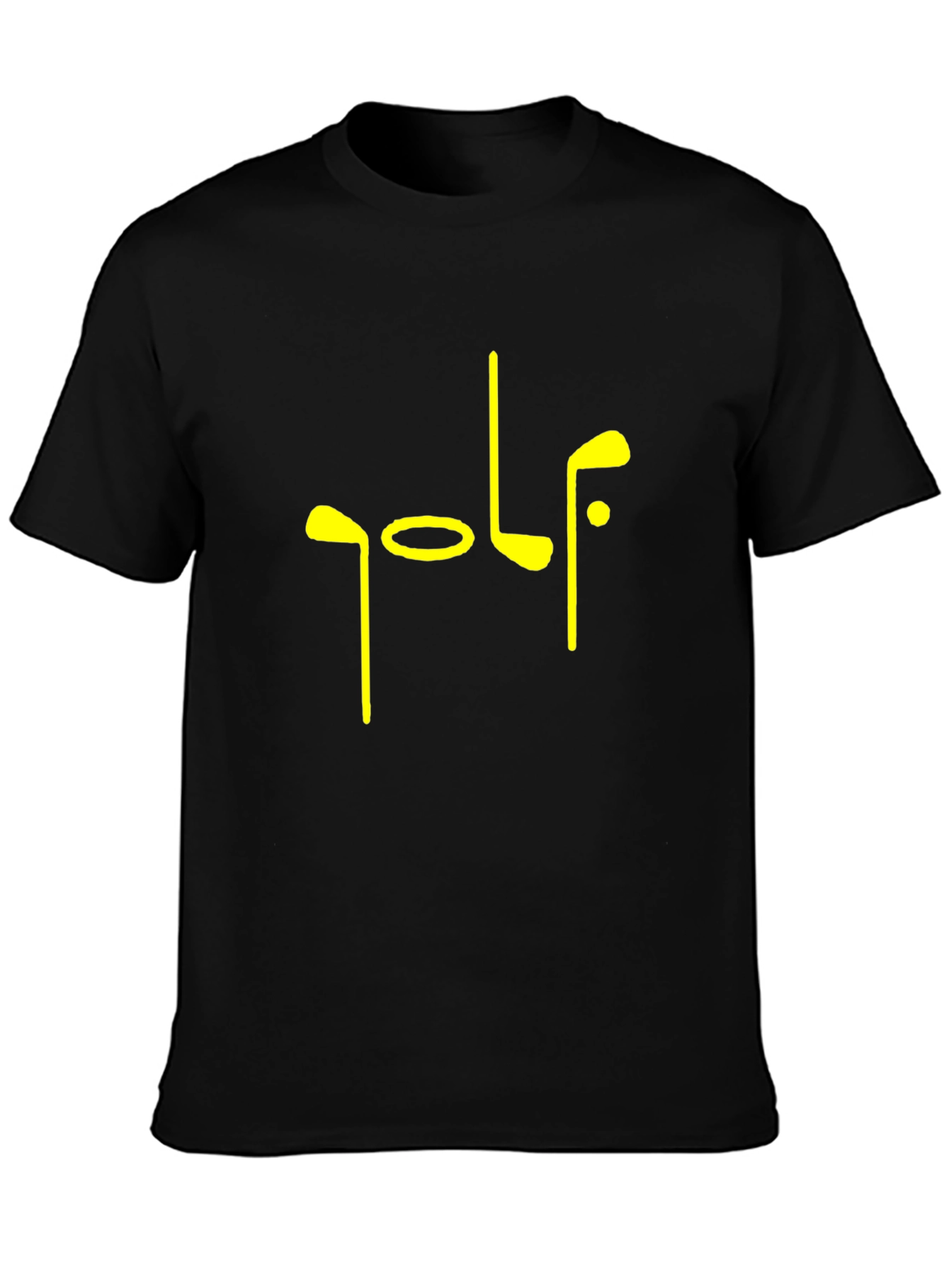 Black Golf Graphic Tee - Black Cotton Short Sleeve Shirt view 3