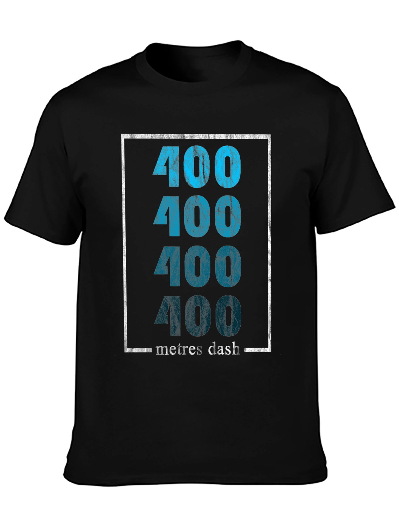 Black 400 Metres Dash Graphic T-Shirt view 3