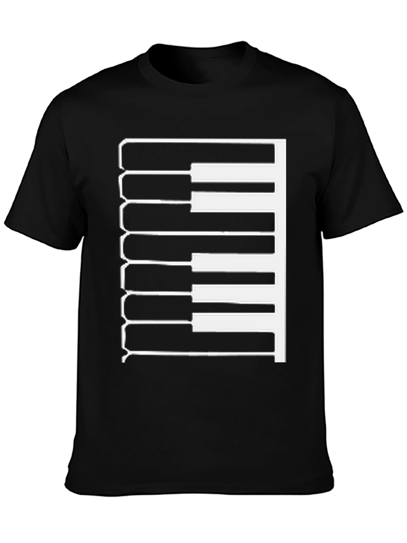 Black Piano Keys Graphic T-Shirt - Black view 3