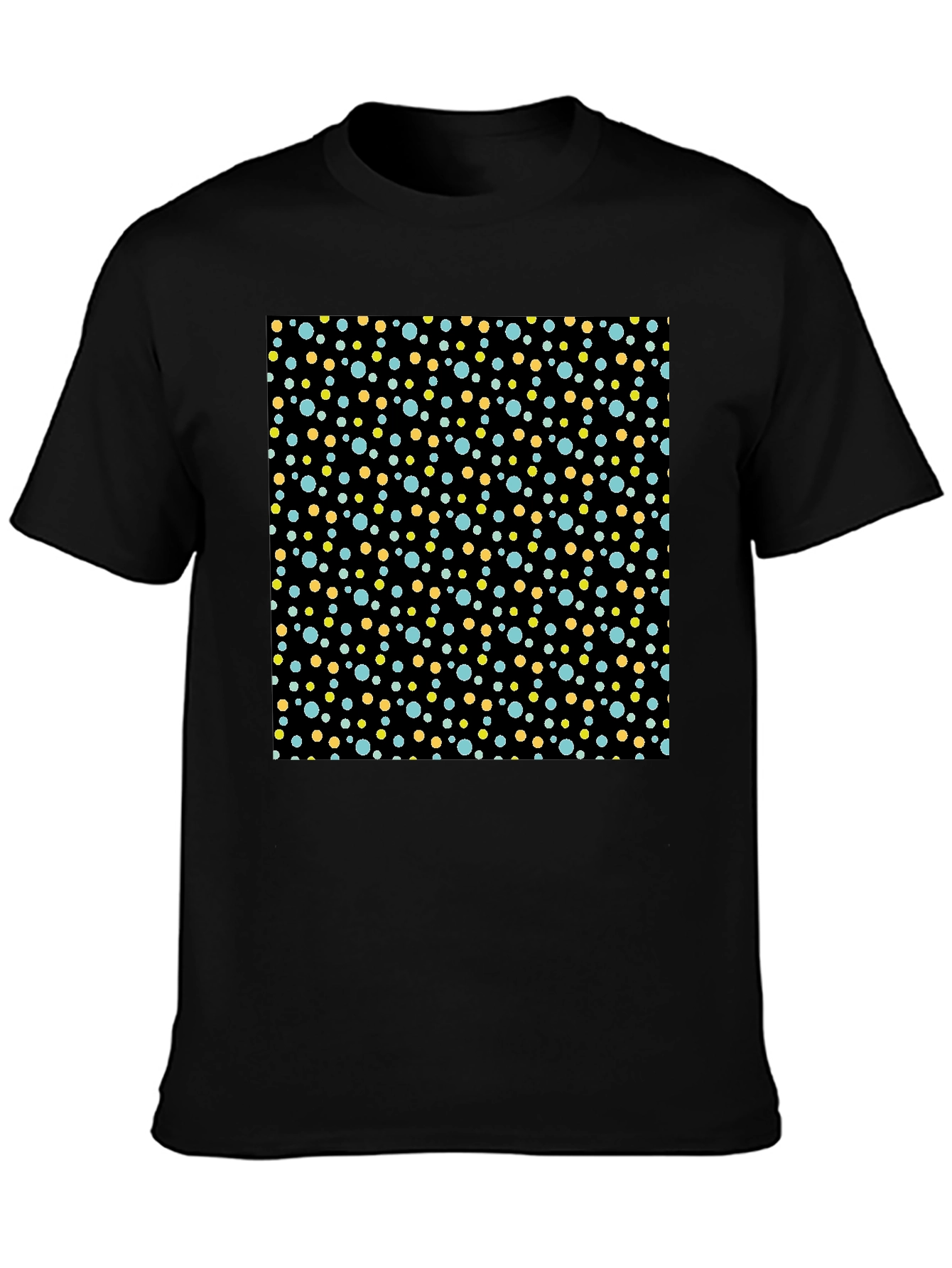Black Retro Polka Dot T-Shirt - Classic Style view 3