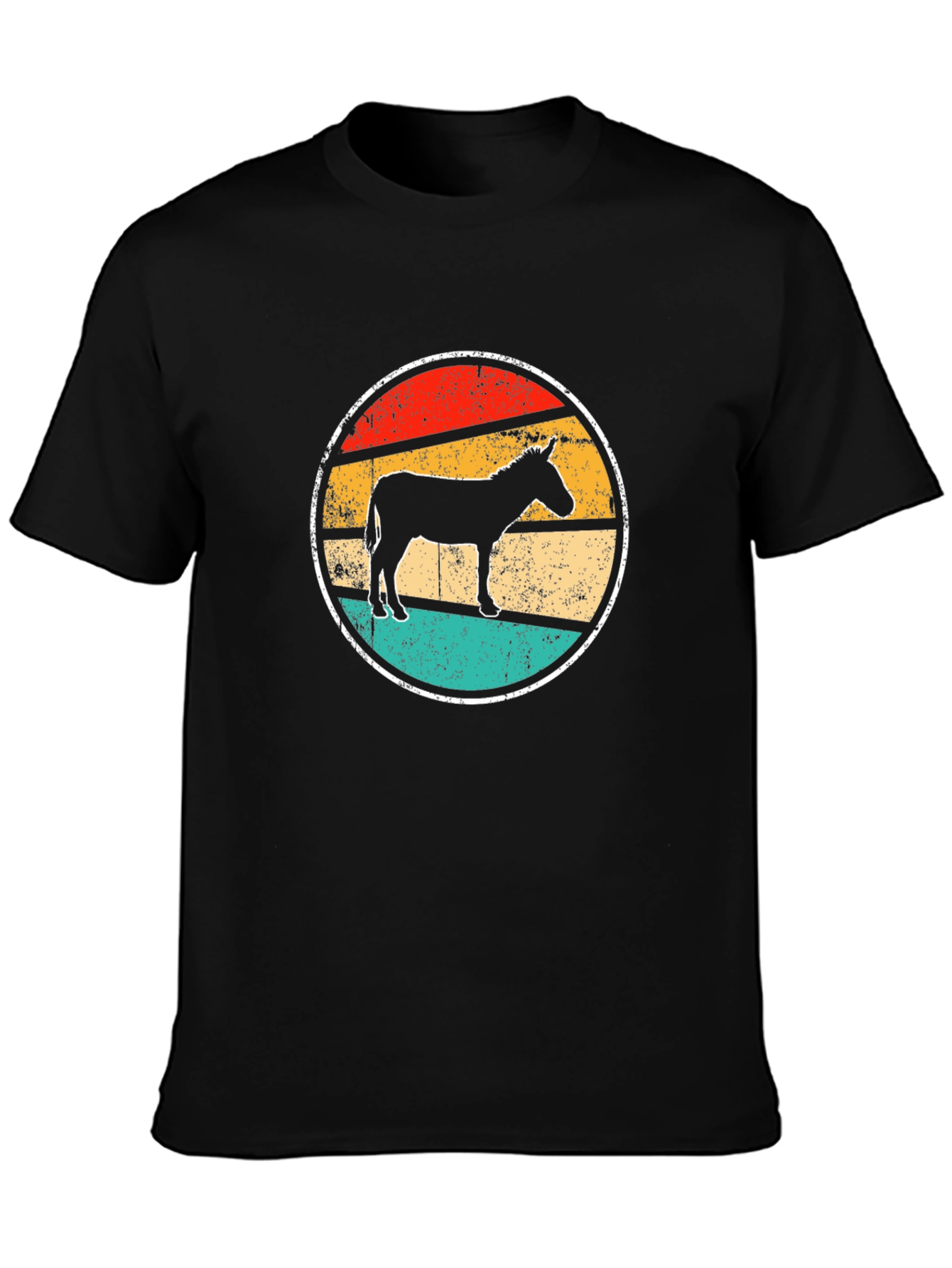 Black Retro Donkey T-Shirt view 3