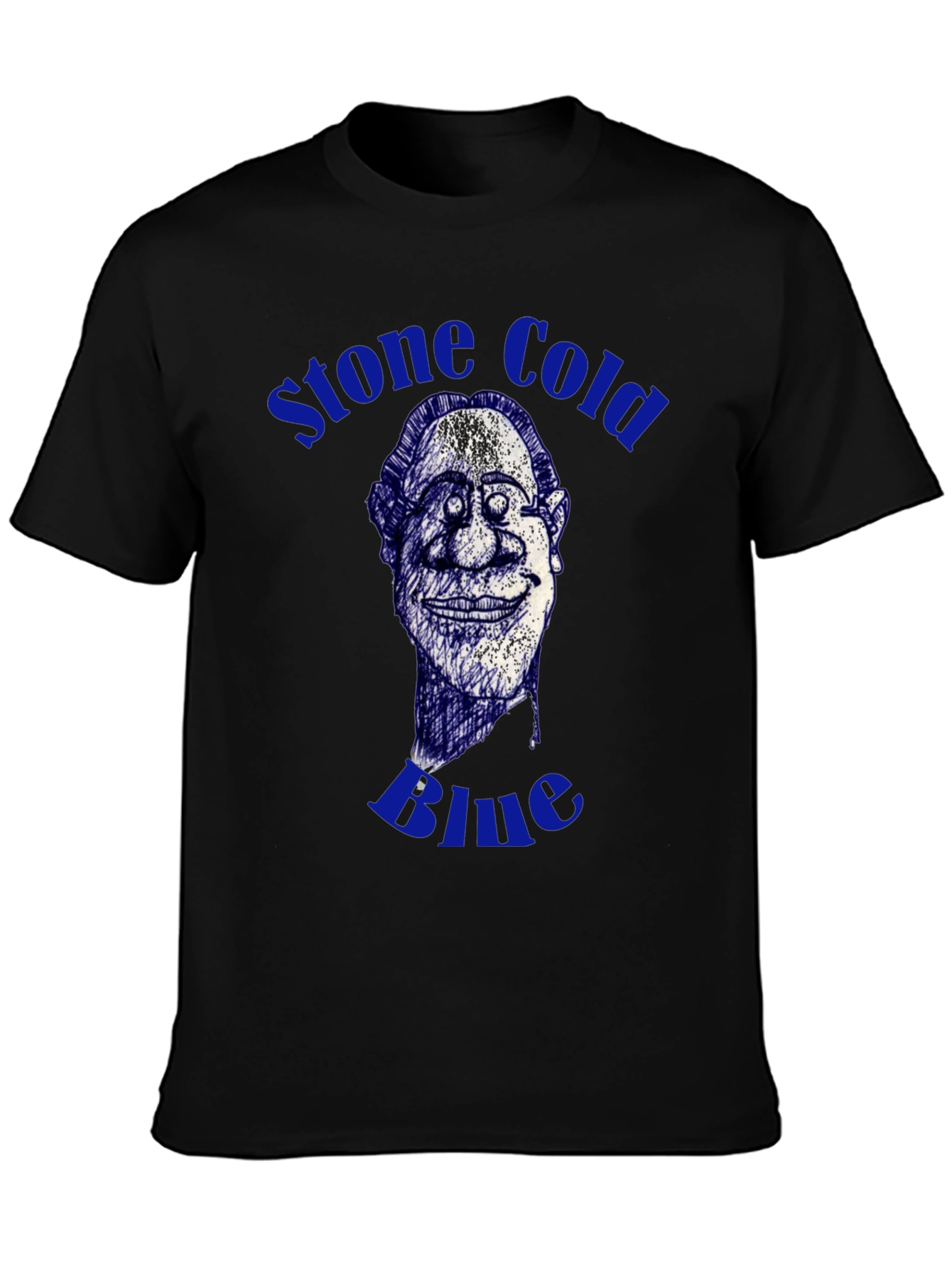 Black Stone Cold Blue Graphic Tee view 3