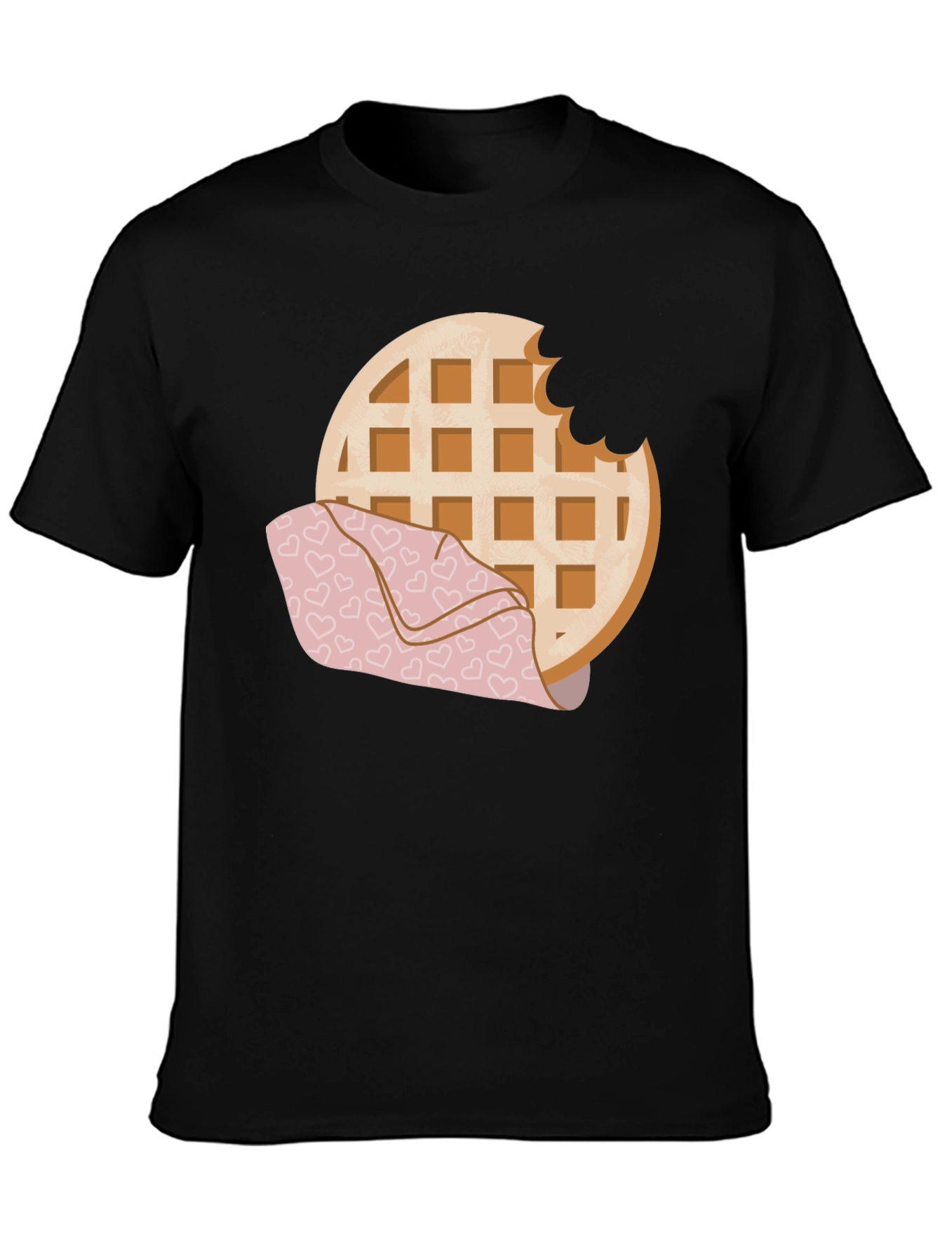 Black Waffle Lover Graphic Tee - Bite Me view 3