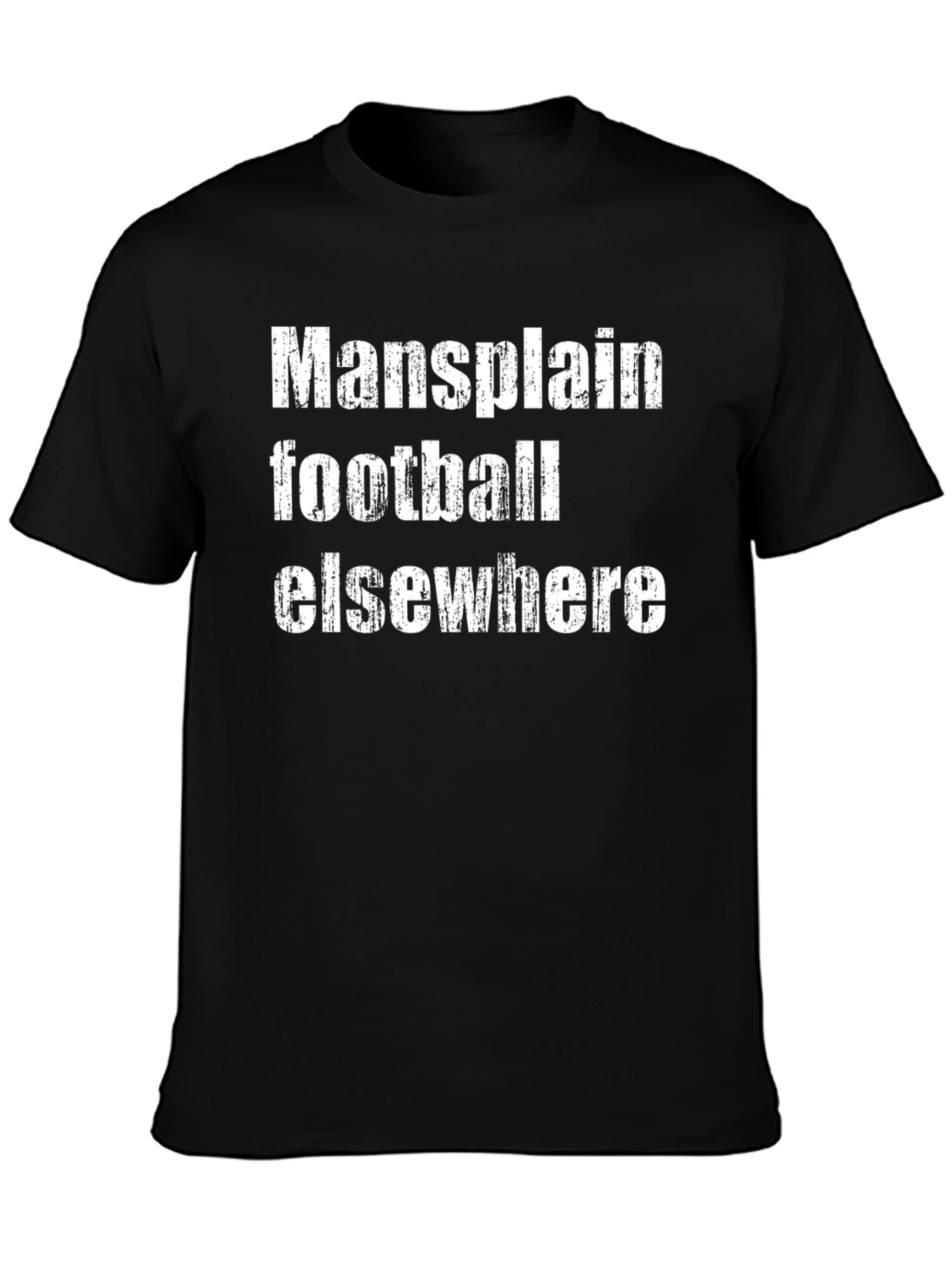 Black Mansplain Football Elsewhere Graphic Tee view 3